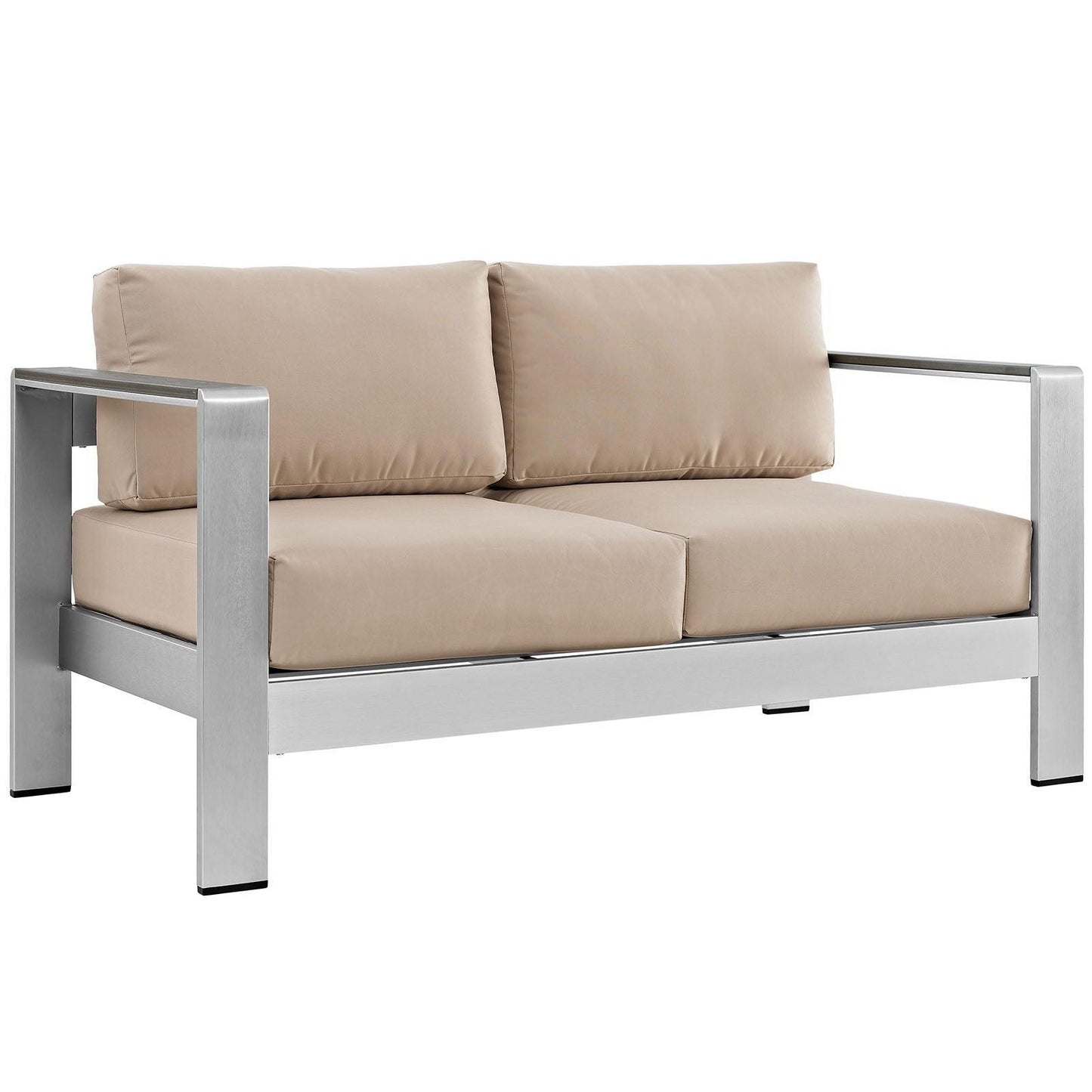 Modway Shore Outdoor Patio Aluminum Loveseat FredCo
