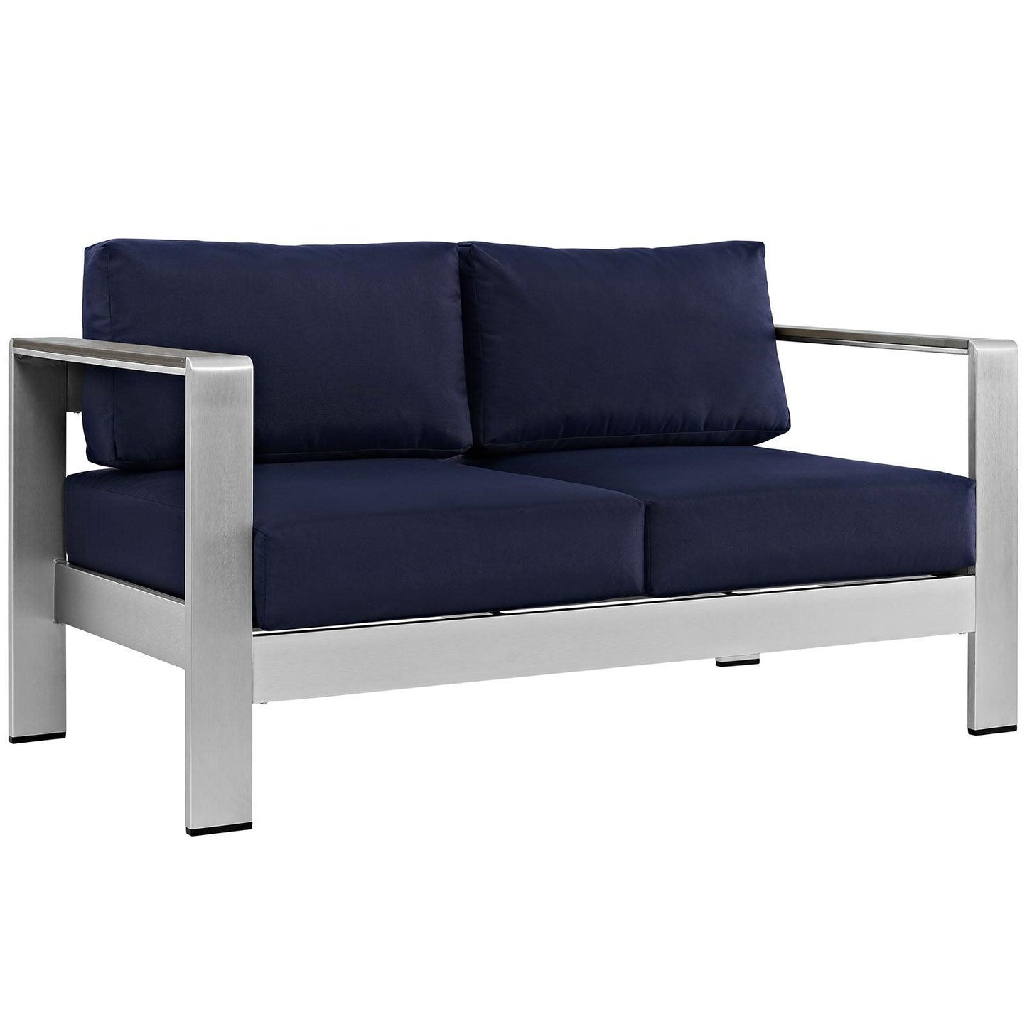 Modway Shore Outdoor Patio Aluminum Loveseat FredCo