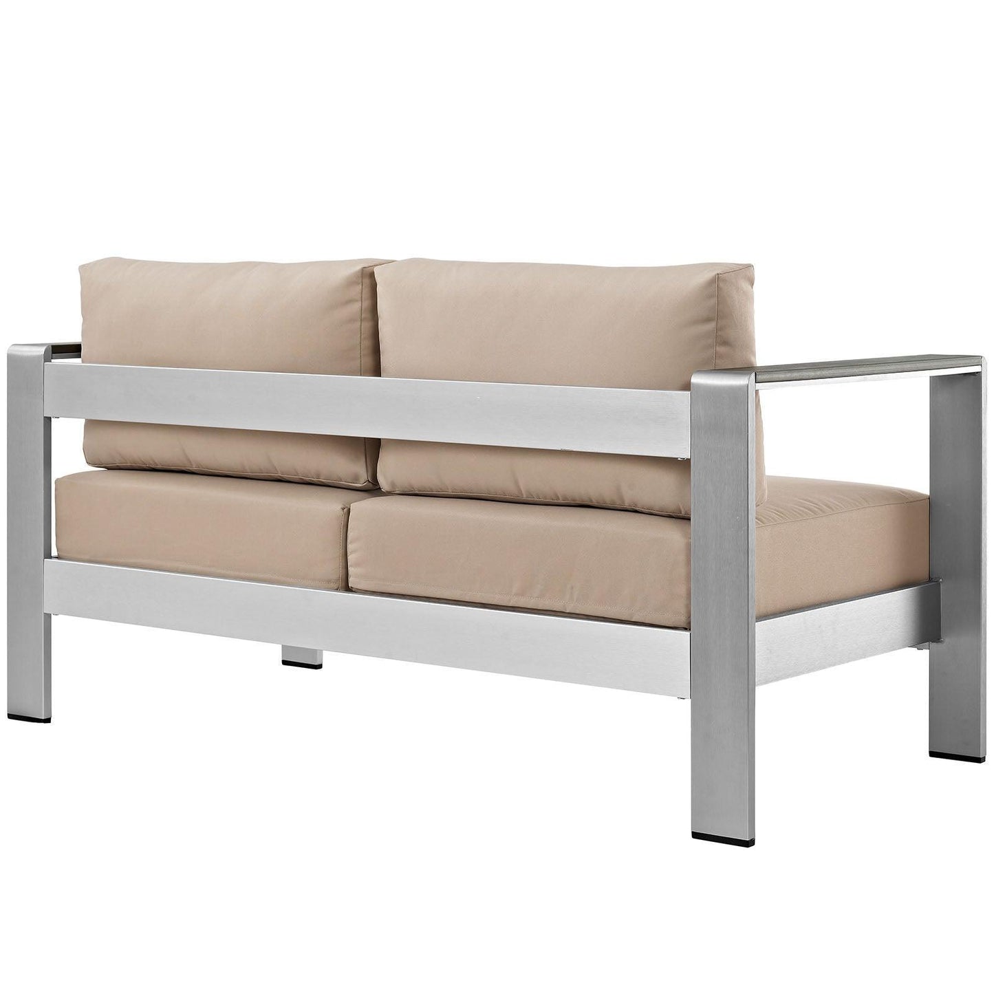 Modway Shore Outdoor Patio Aluminum Loveseat FredCo