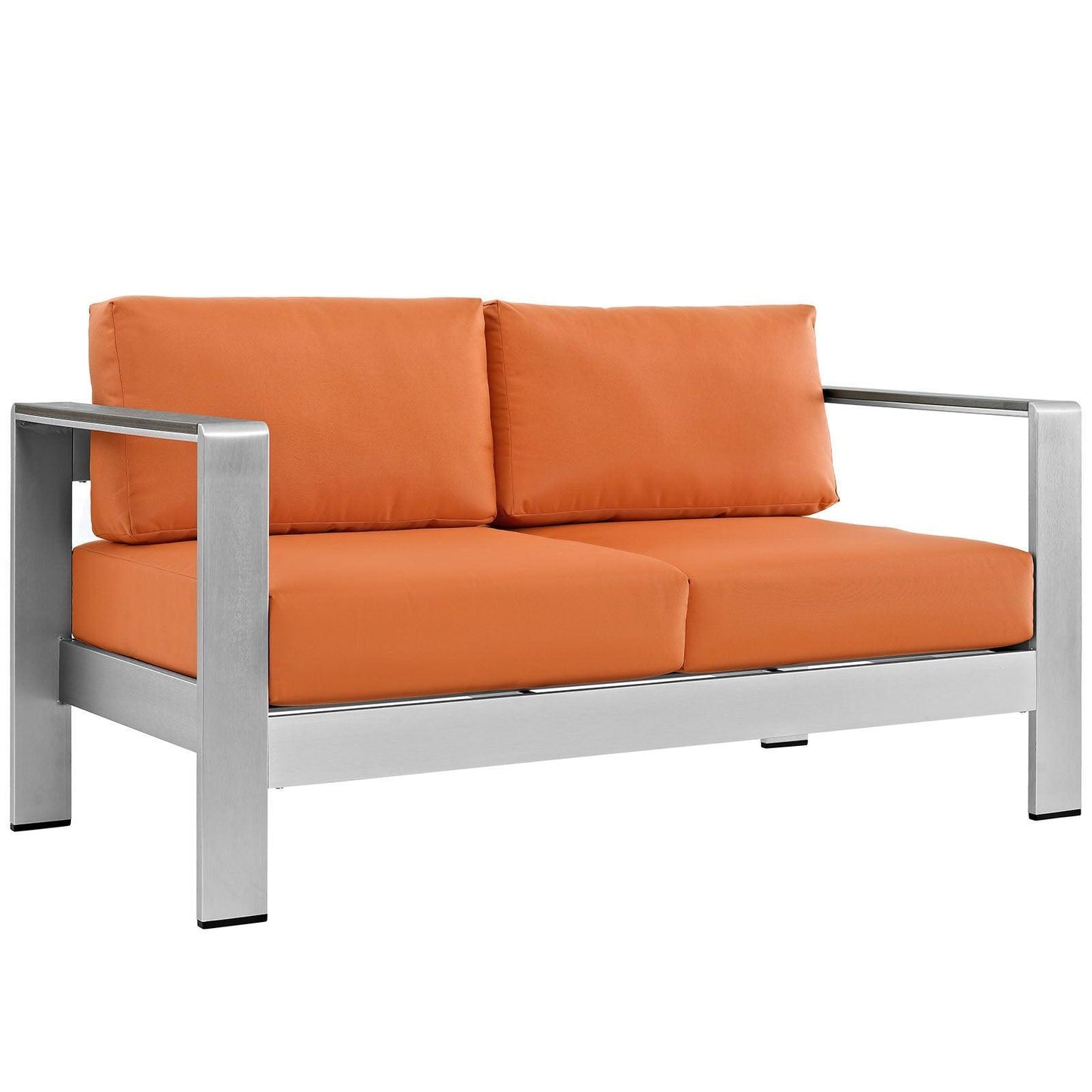 Modway Shore Outdoor Patio Aluminum Loveseat FredCo