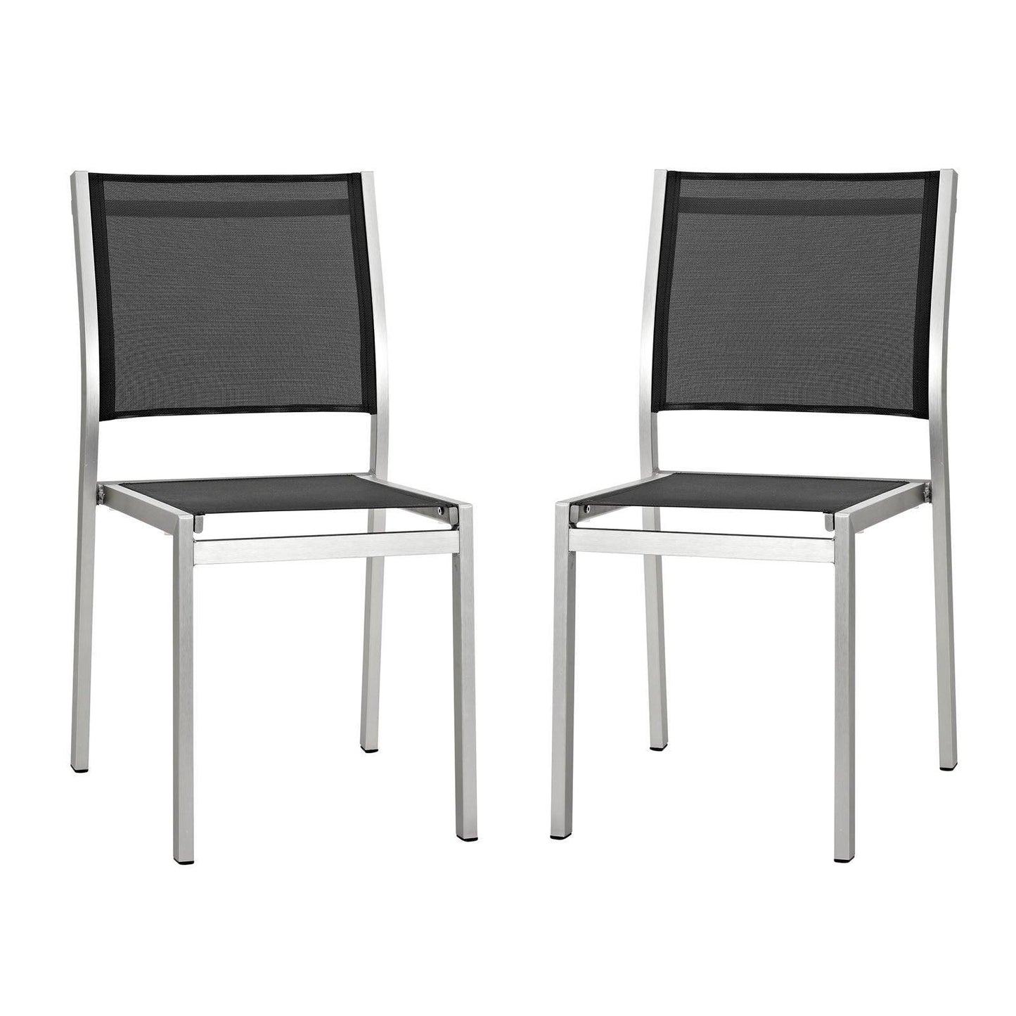 Modway Shore Side Chair Outdoor Patio Aluminum Set of 2 FredCo