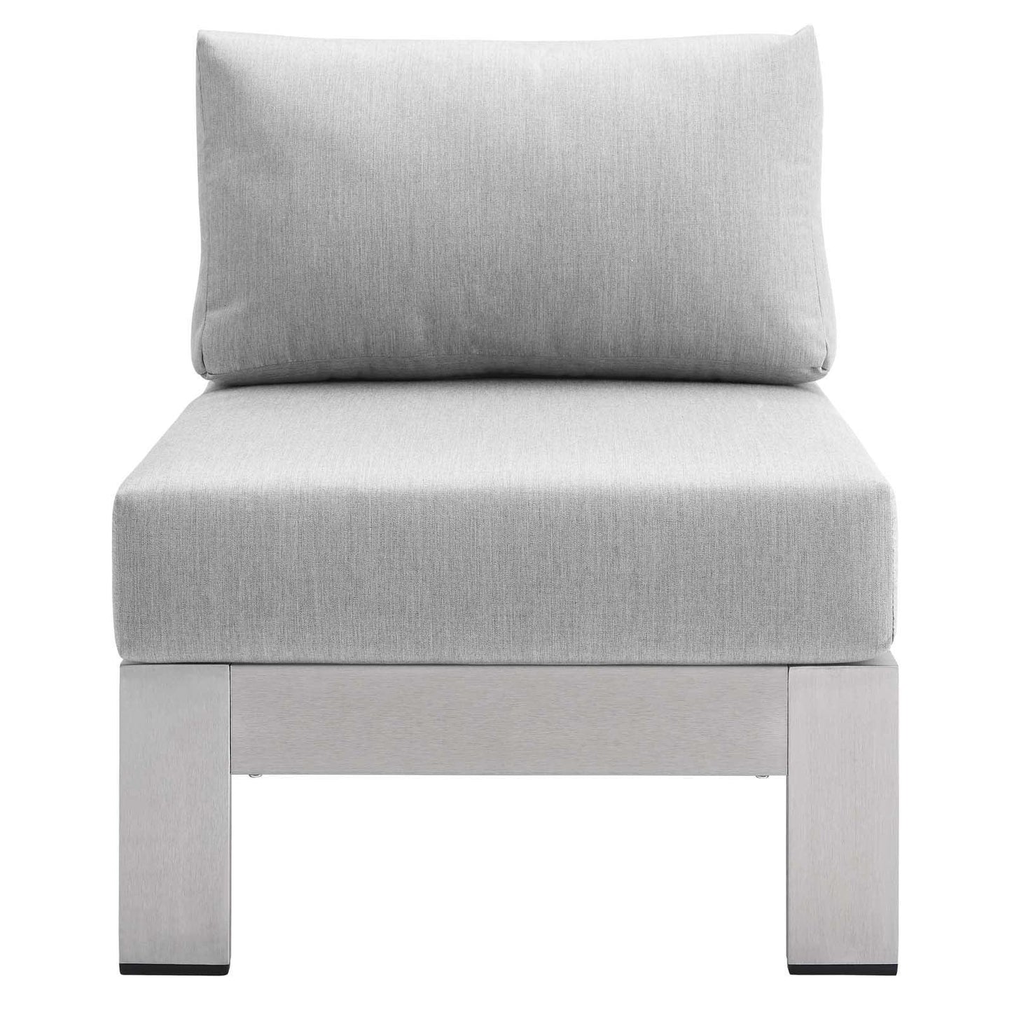 Modway Shore Sunbrella® Fabric Aluminum Outdoor Patio Armless Chair FredCo