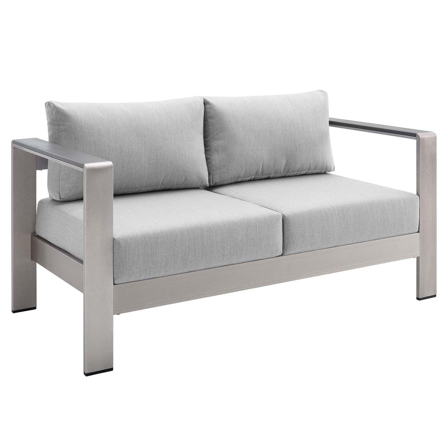 Modway Shore Sunbrella® Fabric Aluminum Outdoor Patio Loveseat FredCo
