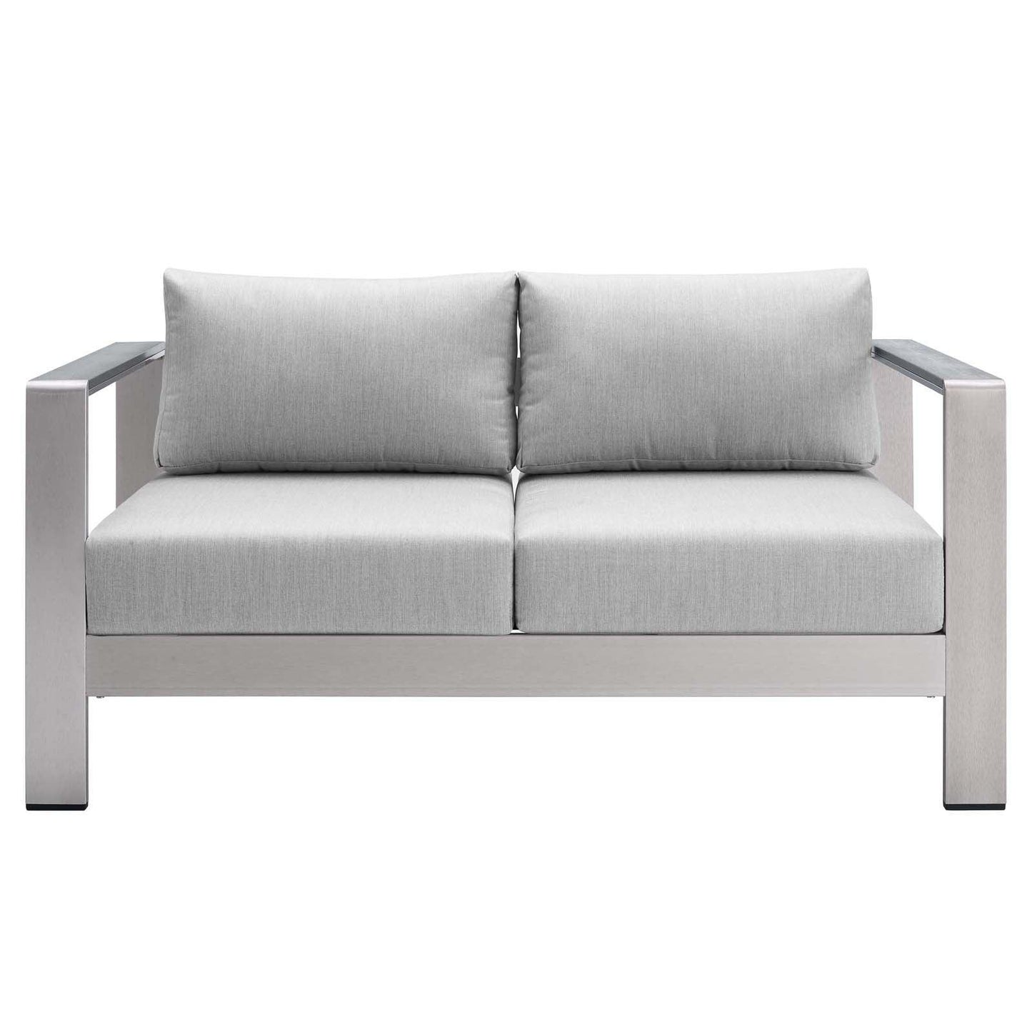 Modway Shore Sunbrella® Fabric Aluminum Outdoor Patio Loveseat FredCo