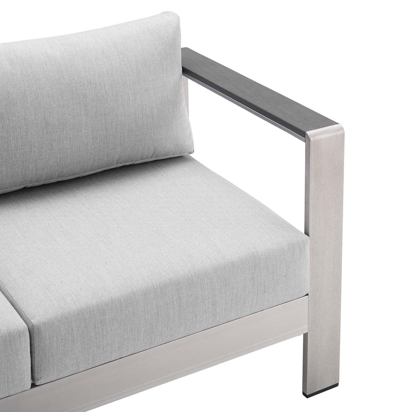 Modway Shore Sunbrella® Fabric Aluminum Outdoor Patio Loveseat FredCo