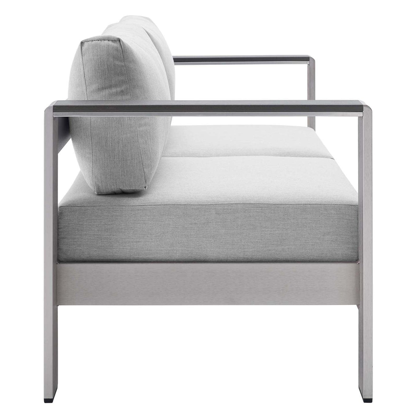 Modway Shore Sunbrella® Fabric Aluminum Outdoor Patio Loveseat FredCo