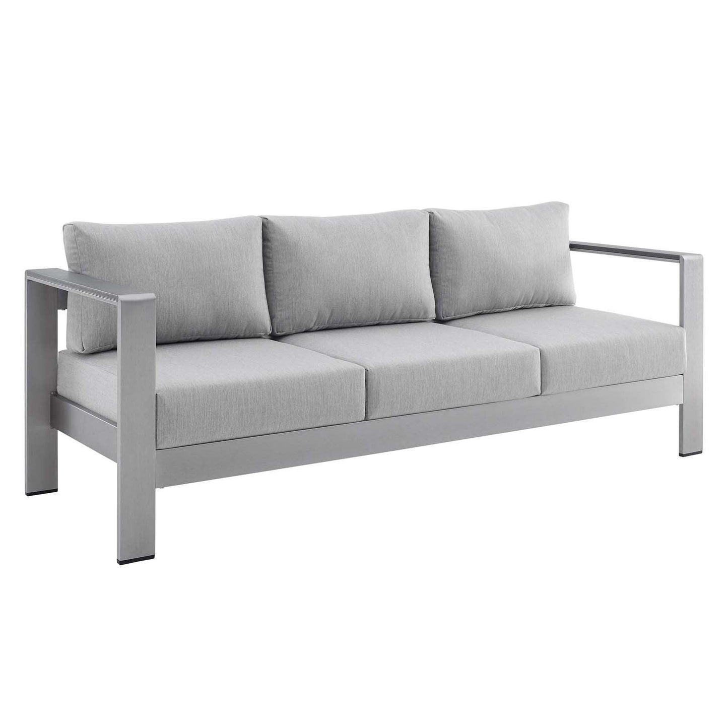 Modway Shore Sunbrella® Fabric Aluminum Outdoor Patio Sofa FredCo