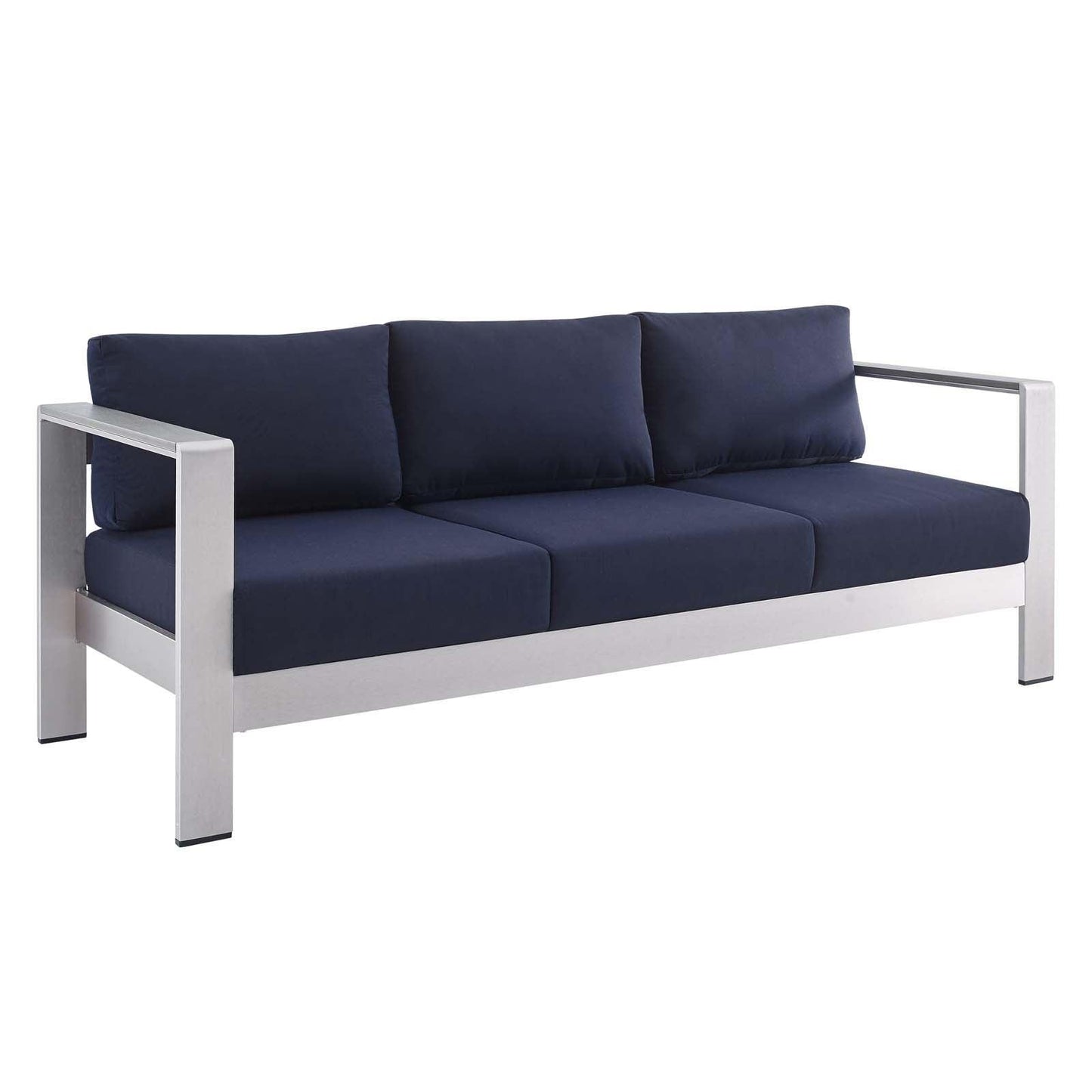 Modway Shore Sunbrella® Fabric Aluminum Outdoor Patio Sofa FredCo