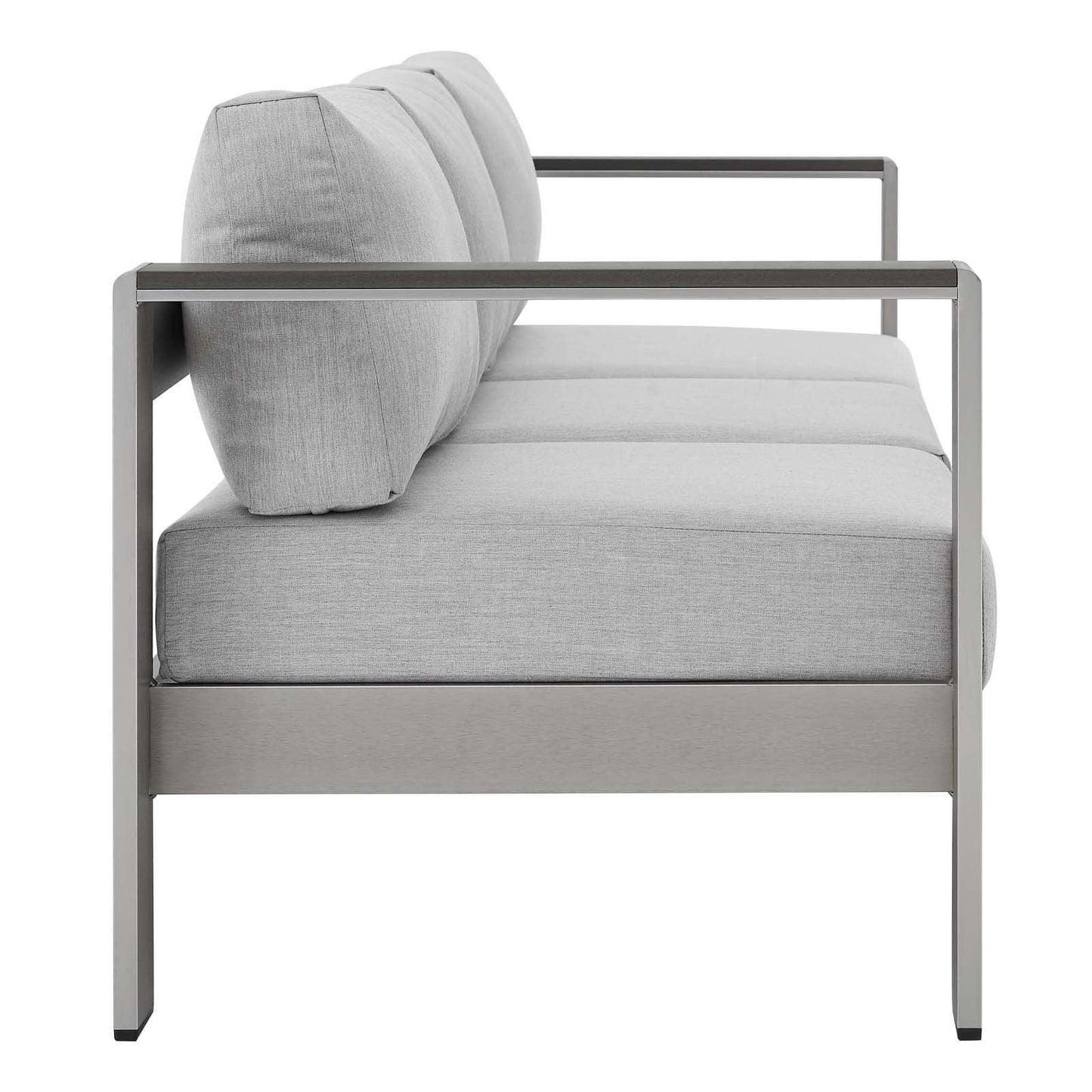 Modway Shore Sunbrella® Fabric Aluminum Outdoor Patio Sofa FredCo