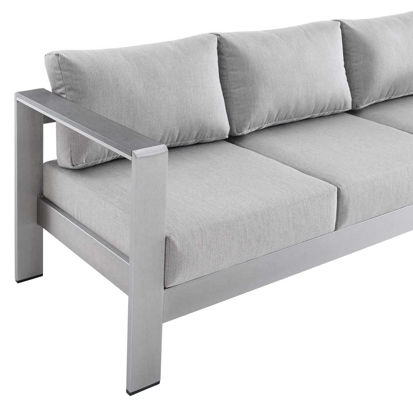 Modway Shore Sunbrella® Fabric Aluminum Outdoor Patio Sofa FredCo
