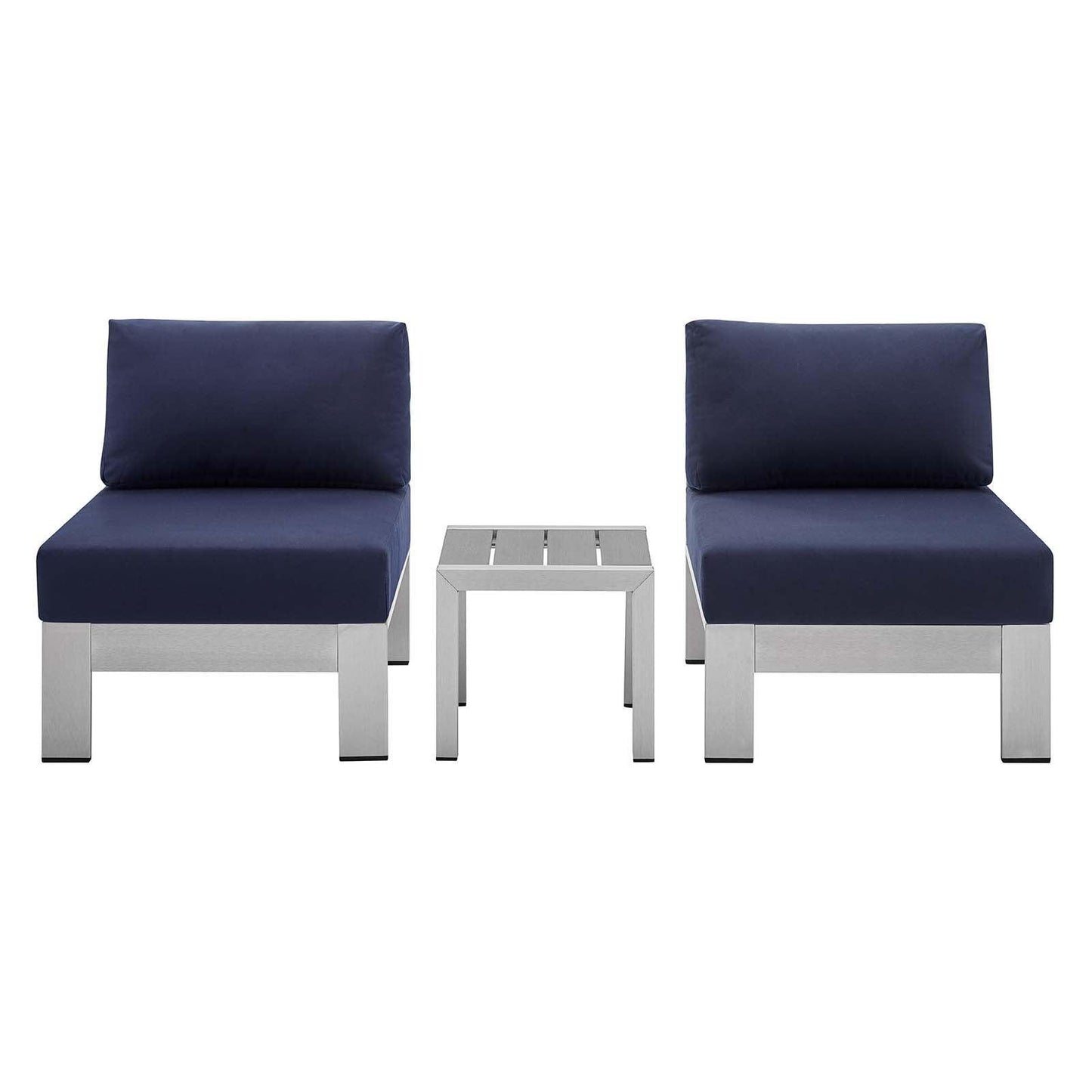 Modway Shore Sunbrella® Fabric Outdoor Patio Aluminum 3 Piece Set, EEI-4312 FredCo