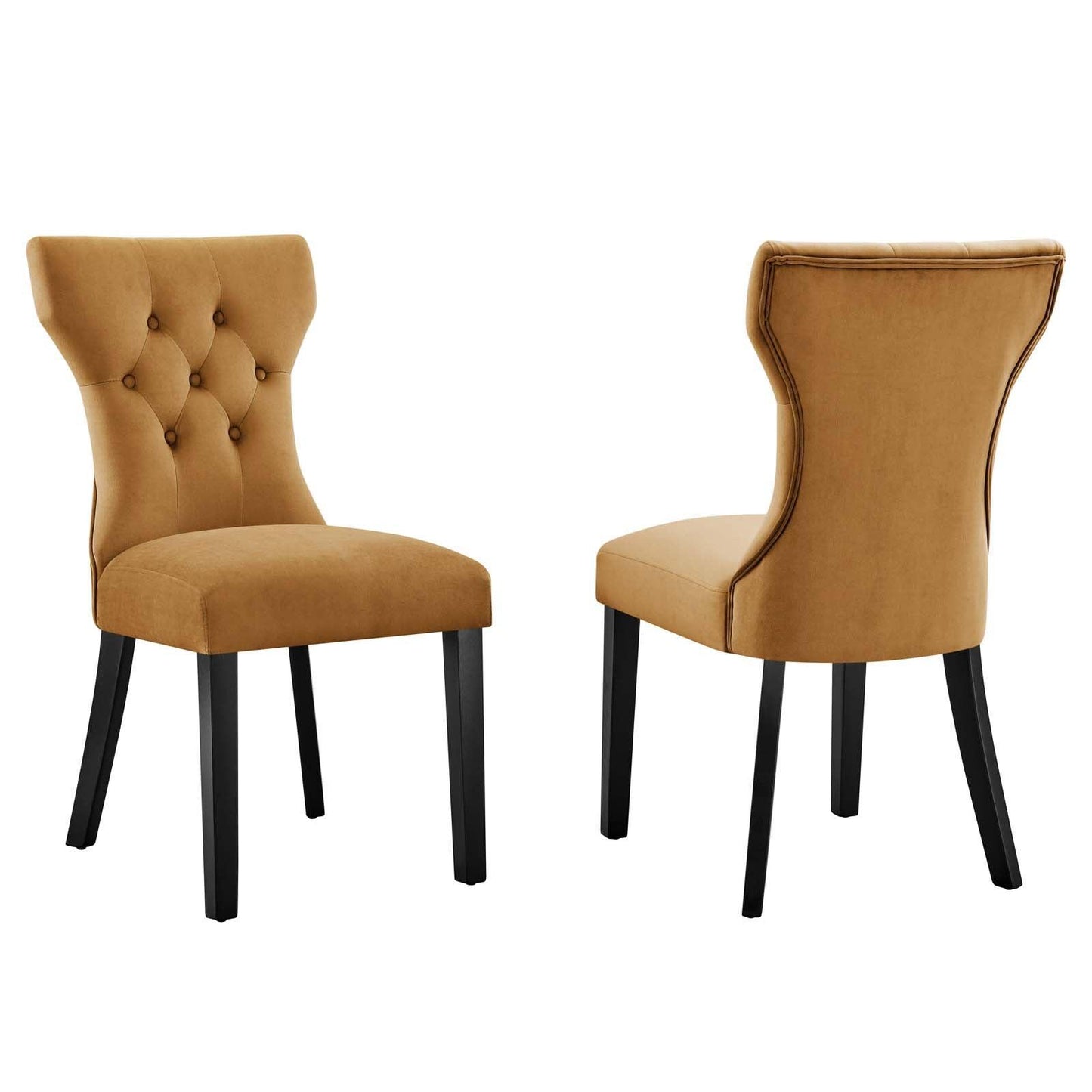 Modway Silhouette Performance Velvet Dining Chairs - Set of 2 FredCo