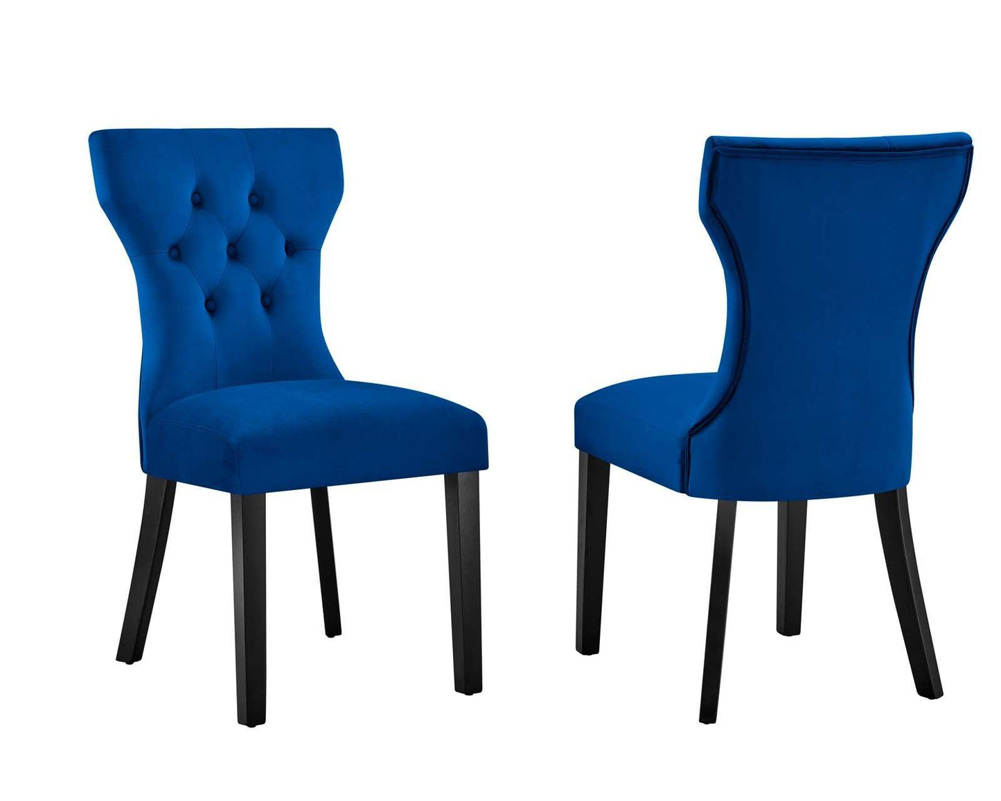 Modway Silhouette Performance Velvet Dining Chairs - Set of 2 FredCo