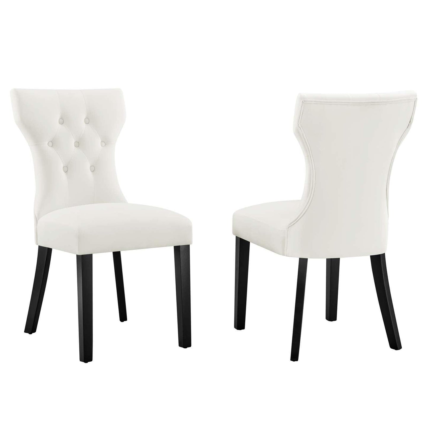 Modway Silhouette Performance Velvet Dining Chairs - Set of 2 FredCo