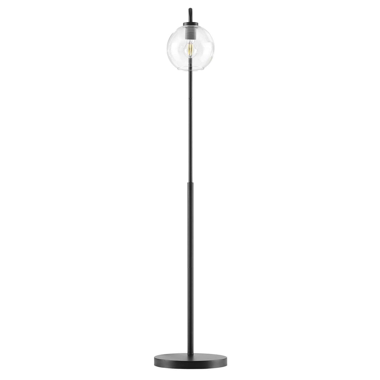 Modway Silo Glass Globe Glass and Metal Floor Lamp FredCo
