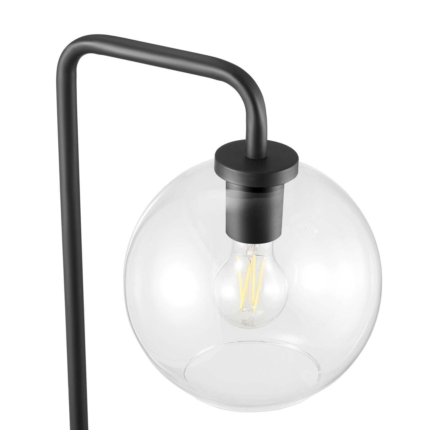 Modway Silo Glass Globe Glass and Metal Floor Lamp FredCo