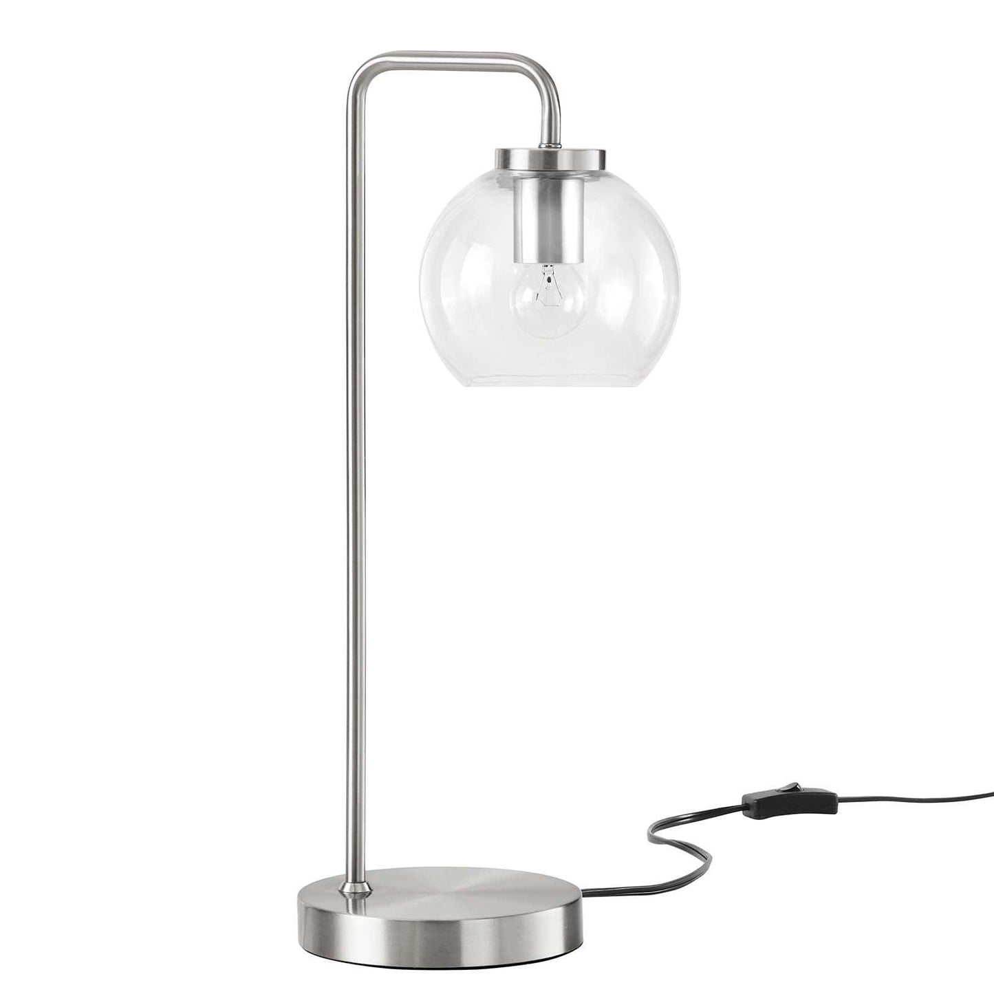 Modway Silo Glass Globe Glass and Metal Table Lamp FredCo