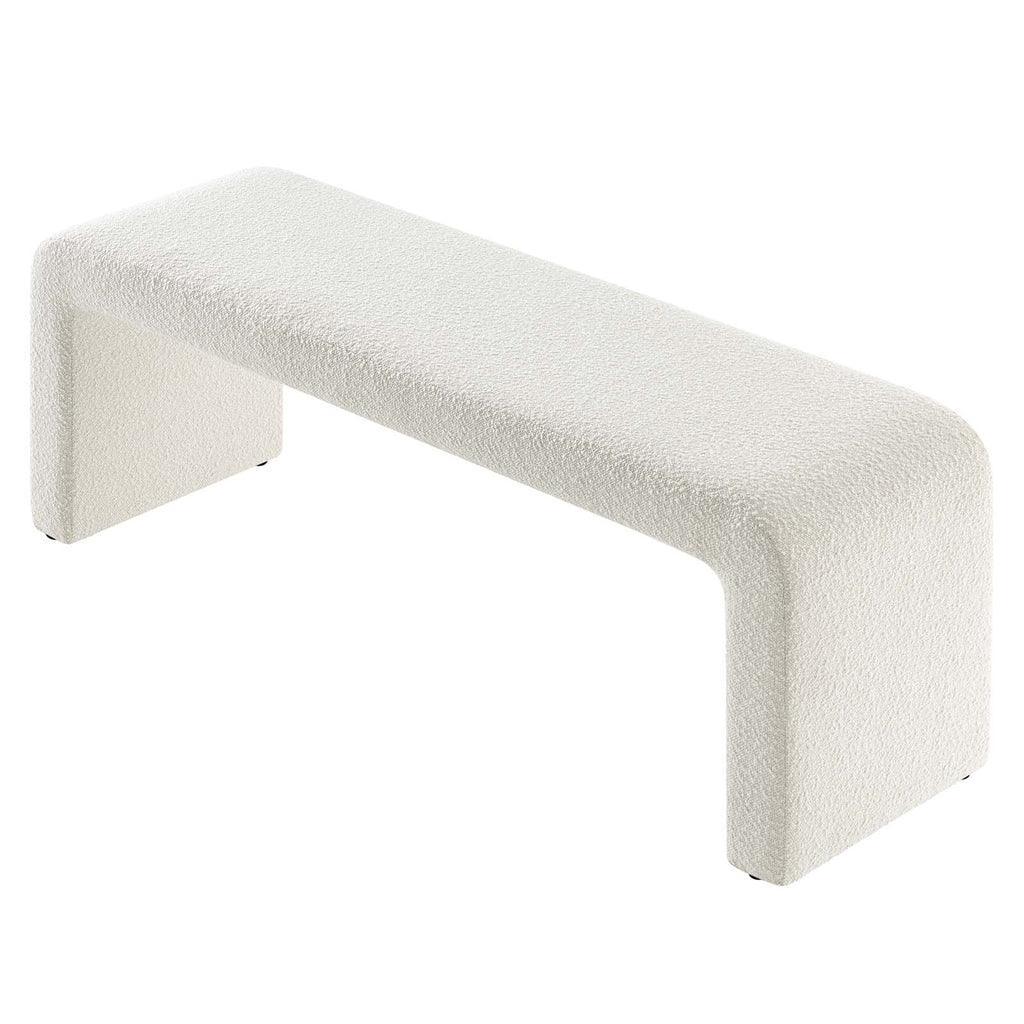 Modway Simba Boucle Fabric Waterfall Long Bench FredCo