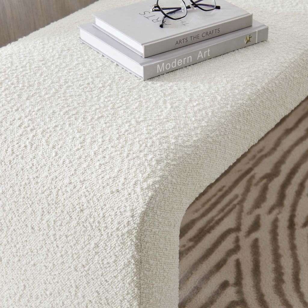 Modway Simba Boucle Fabric Waterfall Long Bench FredCo