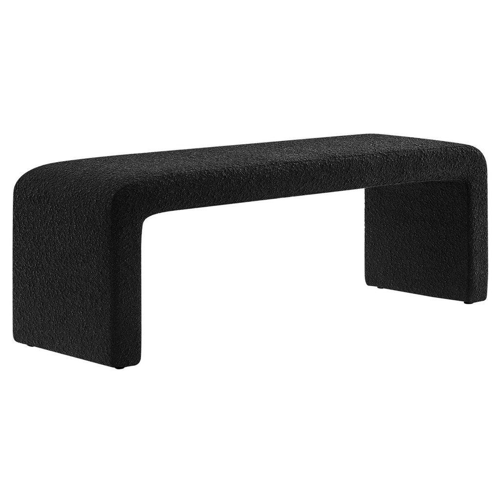 Modway Simba Boucle Fabric Waterfall Long Bench FredCo