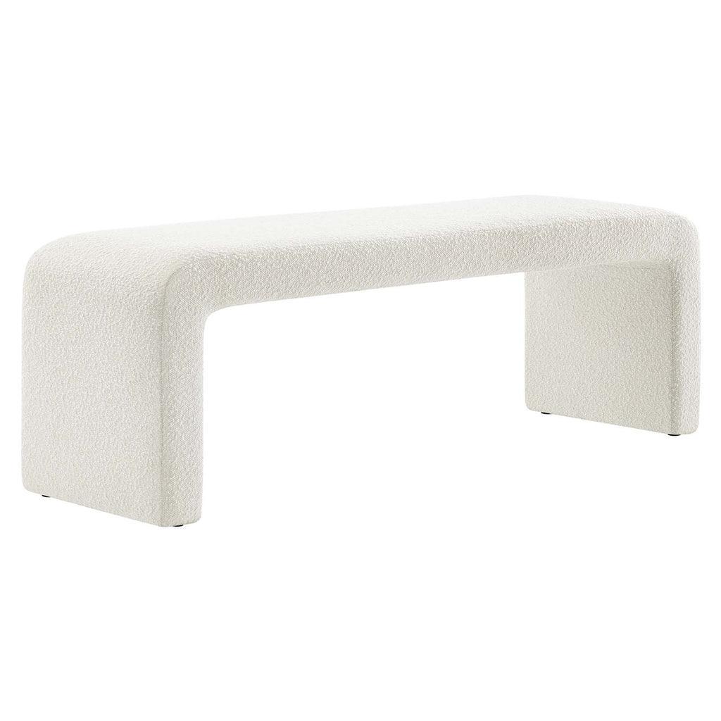 Modway Simba Boucle Fabric Waterfall Long Bench FredCo