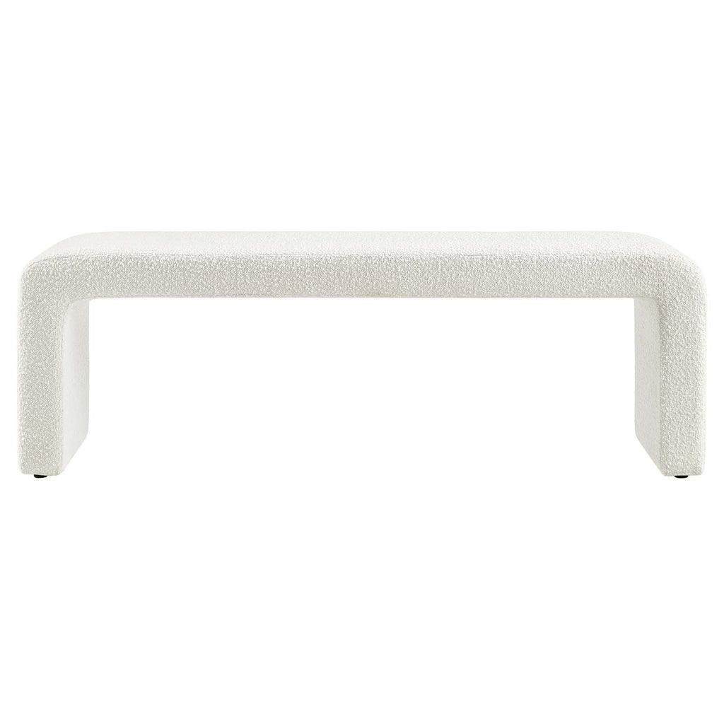 Modway Simba Boucle Fabric Waterfall Long Bench FredCo