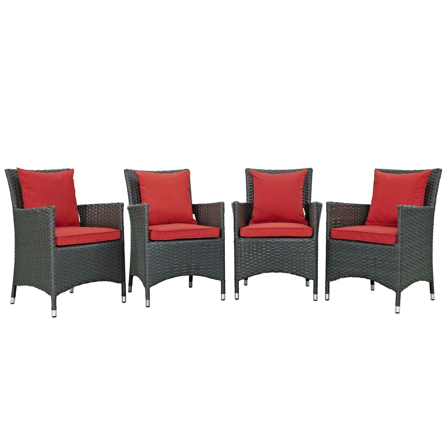Modway Sojourn 4 Piece Outdoor Patio Sunbrella® Dining Set FredCo
