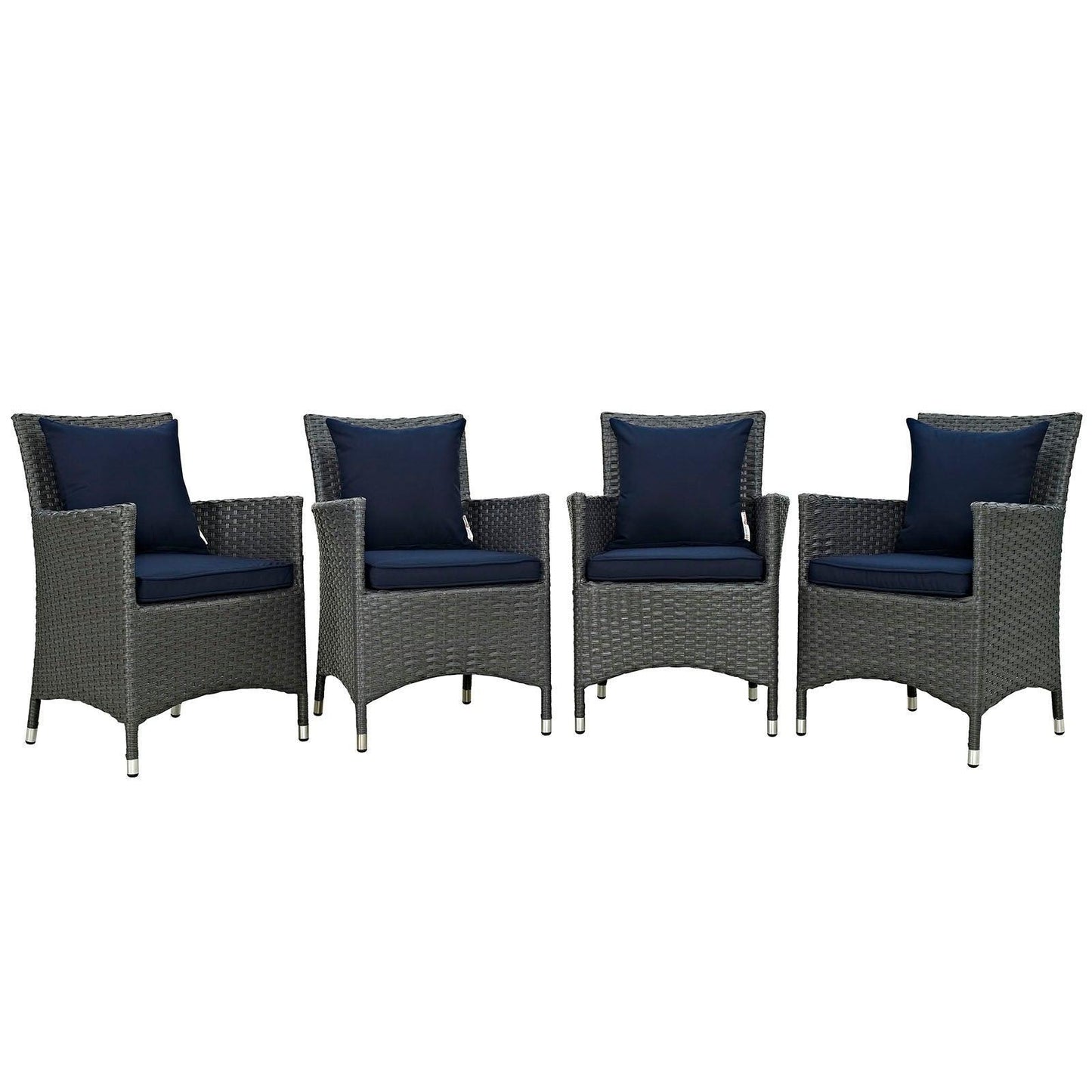 Modway Sojourn 4 Piece Outdoor Patio Sunbrella® Dining Set FredCo