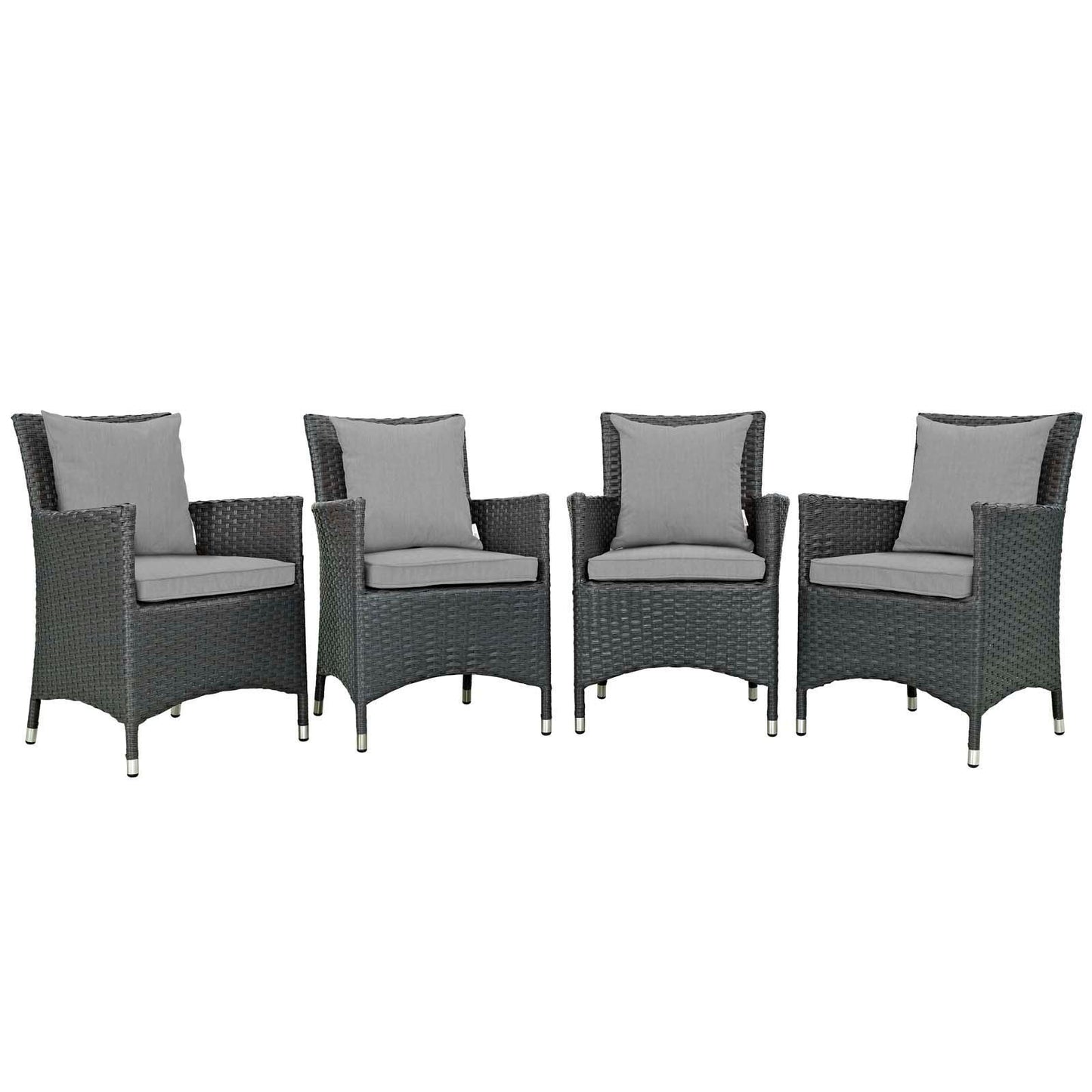 Modway Sojourn 4 Piece Outdoor Patio Sunbrella® Dining Set FredCo