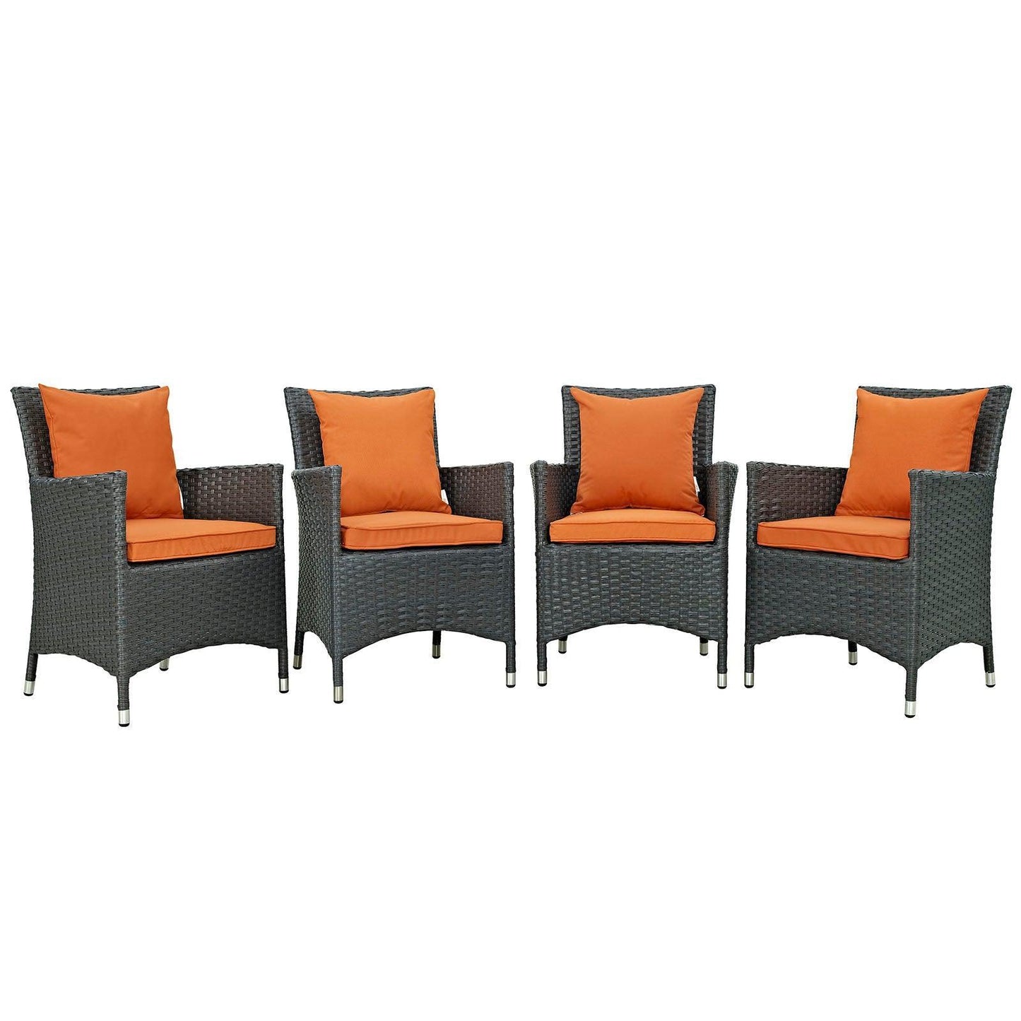 Modway Sojourn 4 Piece Outdoor Patio Sunbrella® Dining Set FredCo