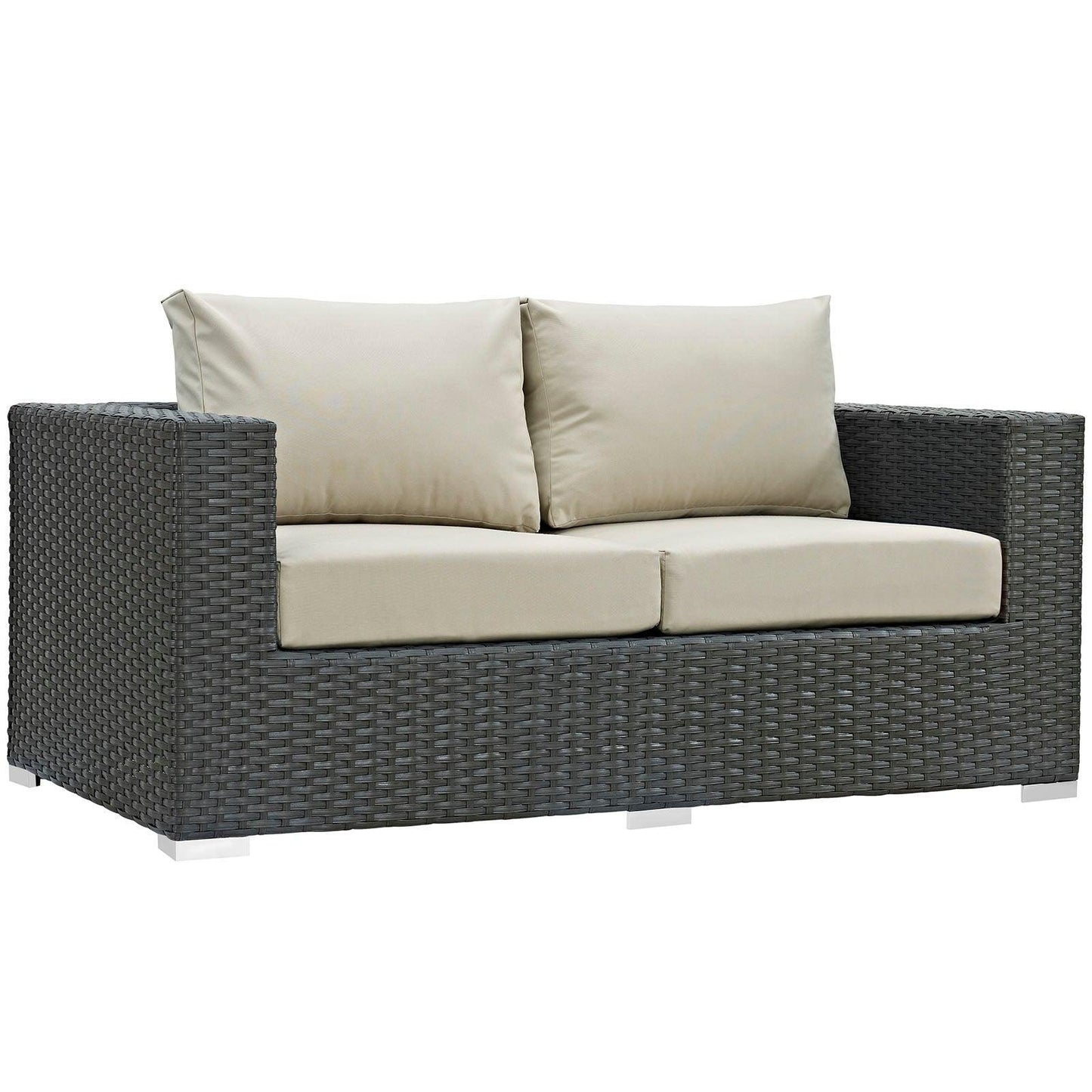 Modway Sojourn 5 Piece Outdoor Patio Sunbrella® Sectional Set FredCo