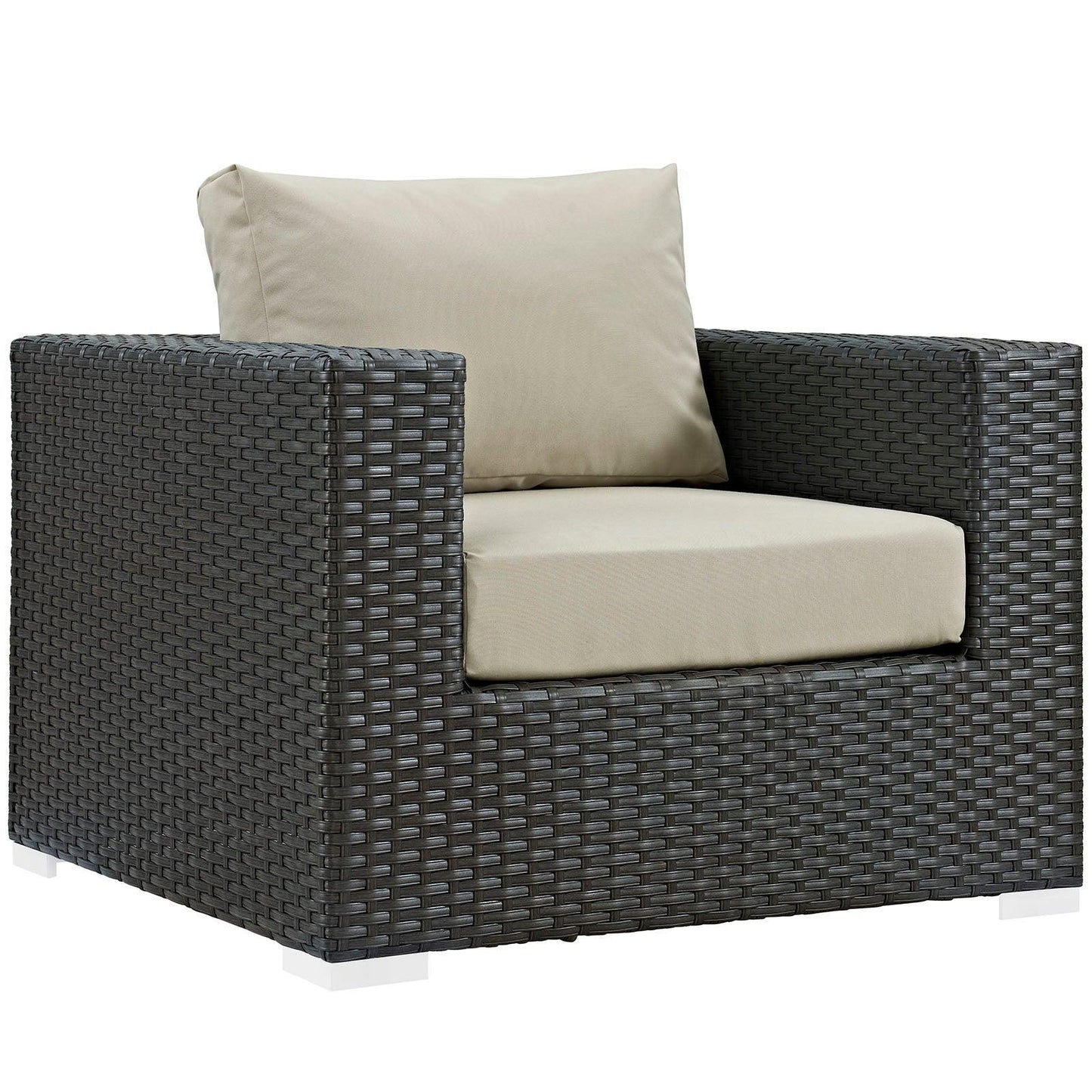 Modway Sojourn 5 Piece Outdoor Patio Sunbrella® Sectional Set FredCo
