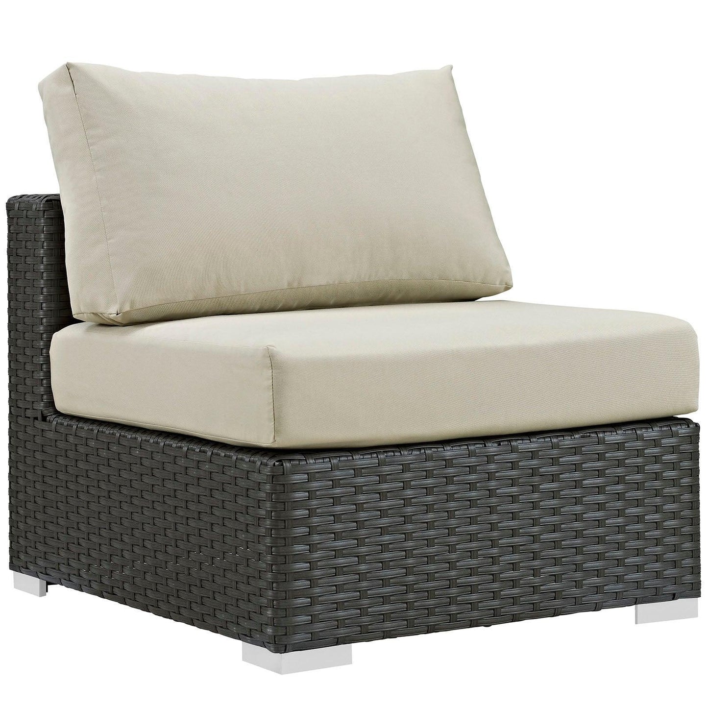 Modway Sojourn Outdoor Patio Fabric Sunbrella® Armless FredCo