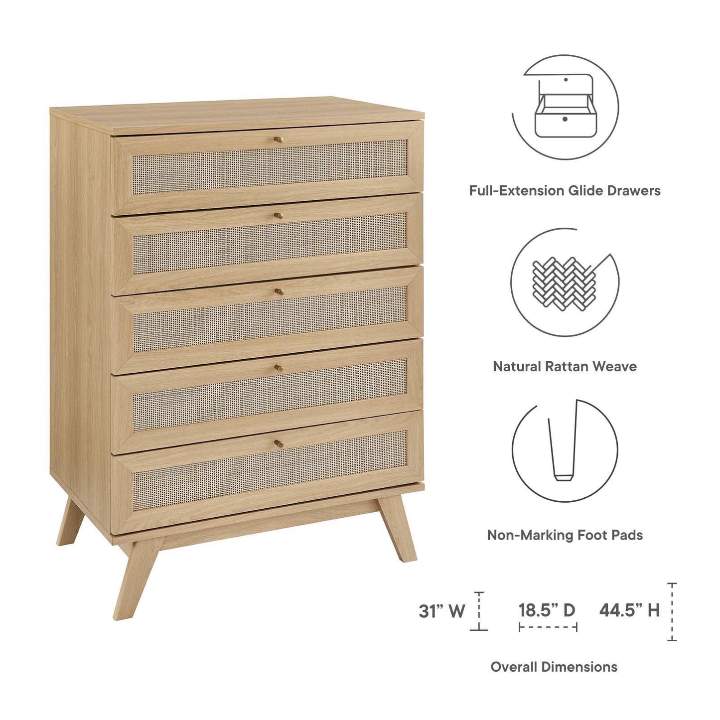 Modway Soma 5-Drawer Chest FredCo
