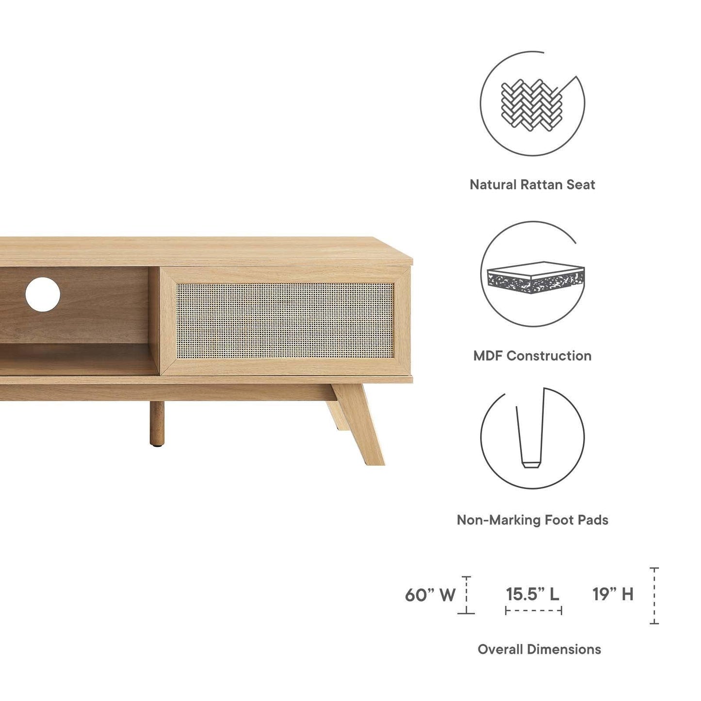 Modway Soma 60" TV Stand FredCo