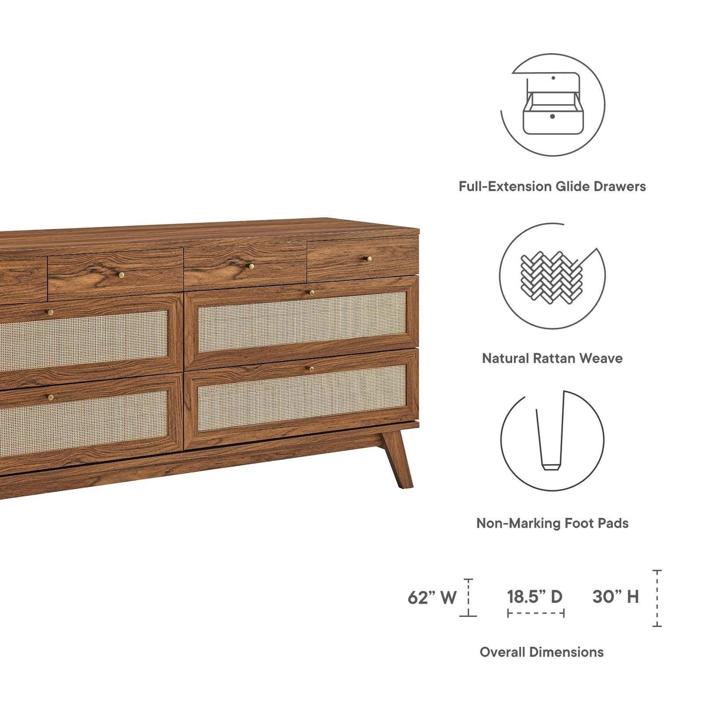 Modway Soma 8-Drawer Dresser, MOD-7054 FredCo