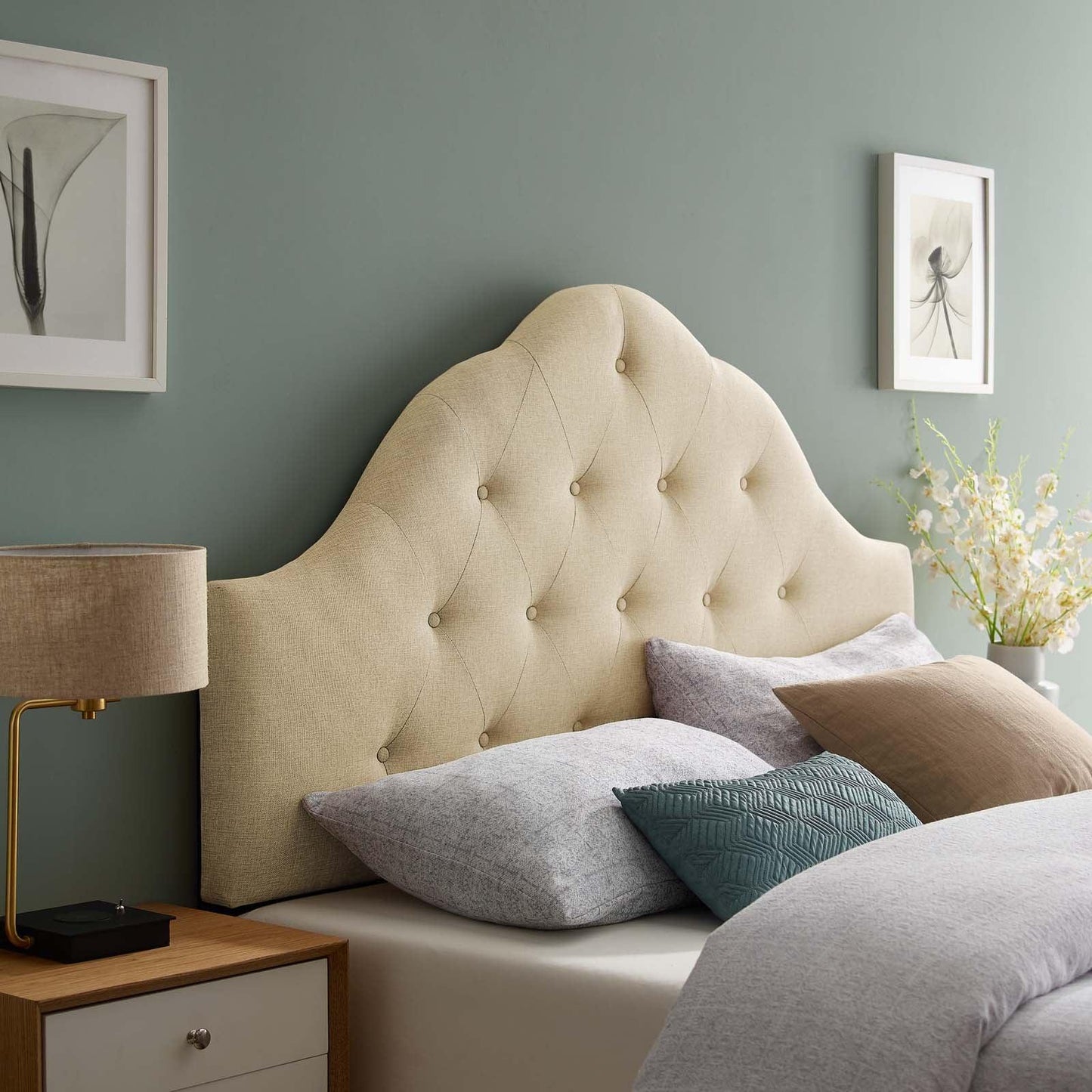 Modway Sovereign Queen Upholstered Fabric Headboard FredCo