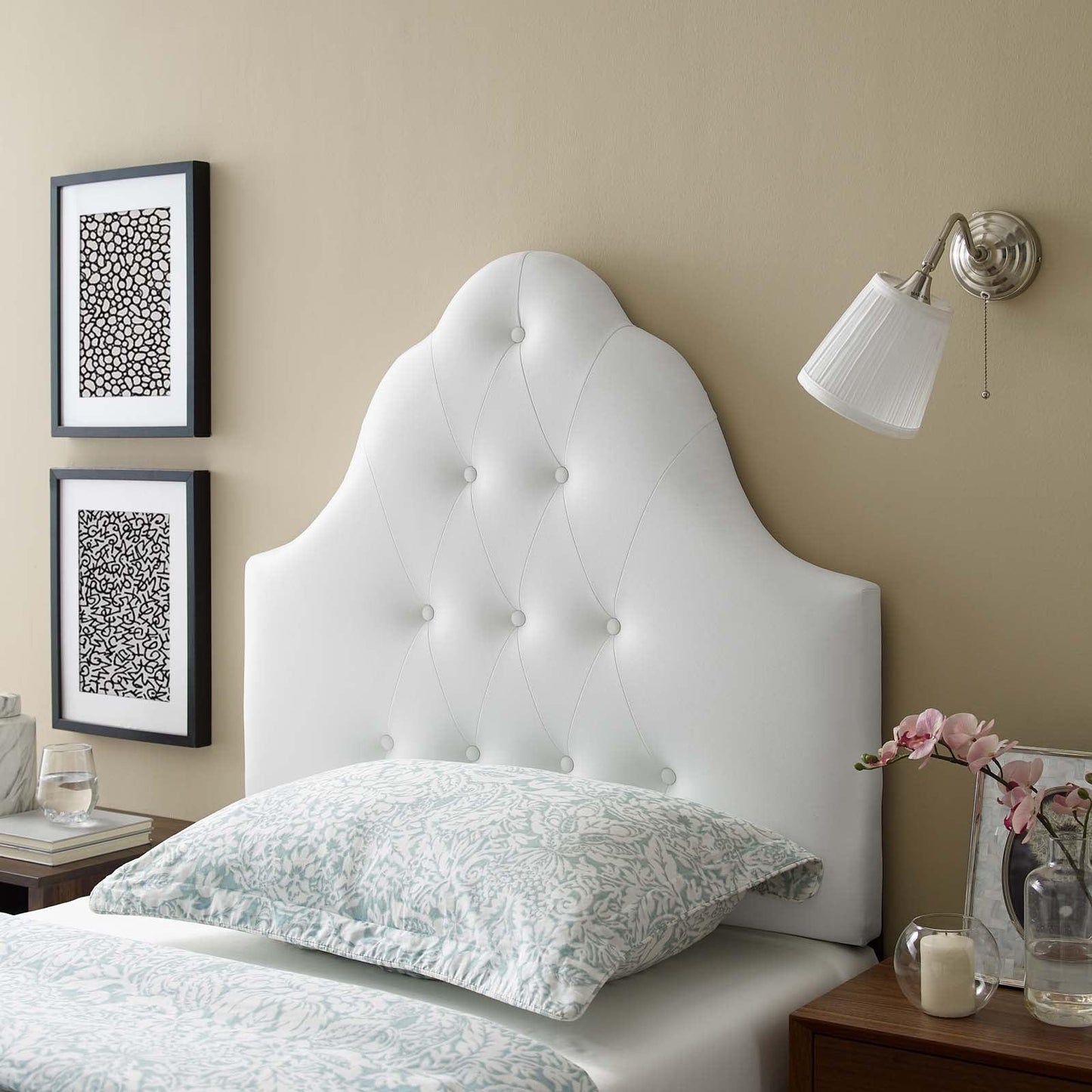 Modway Sovereign Twin Upholstered Vinyl Headboard FredCo