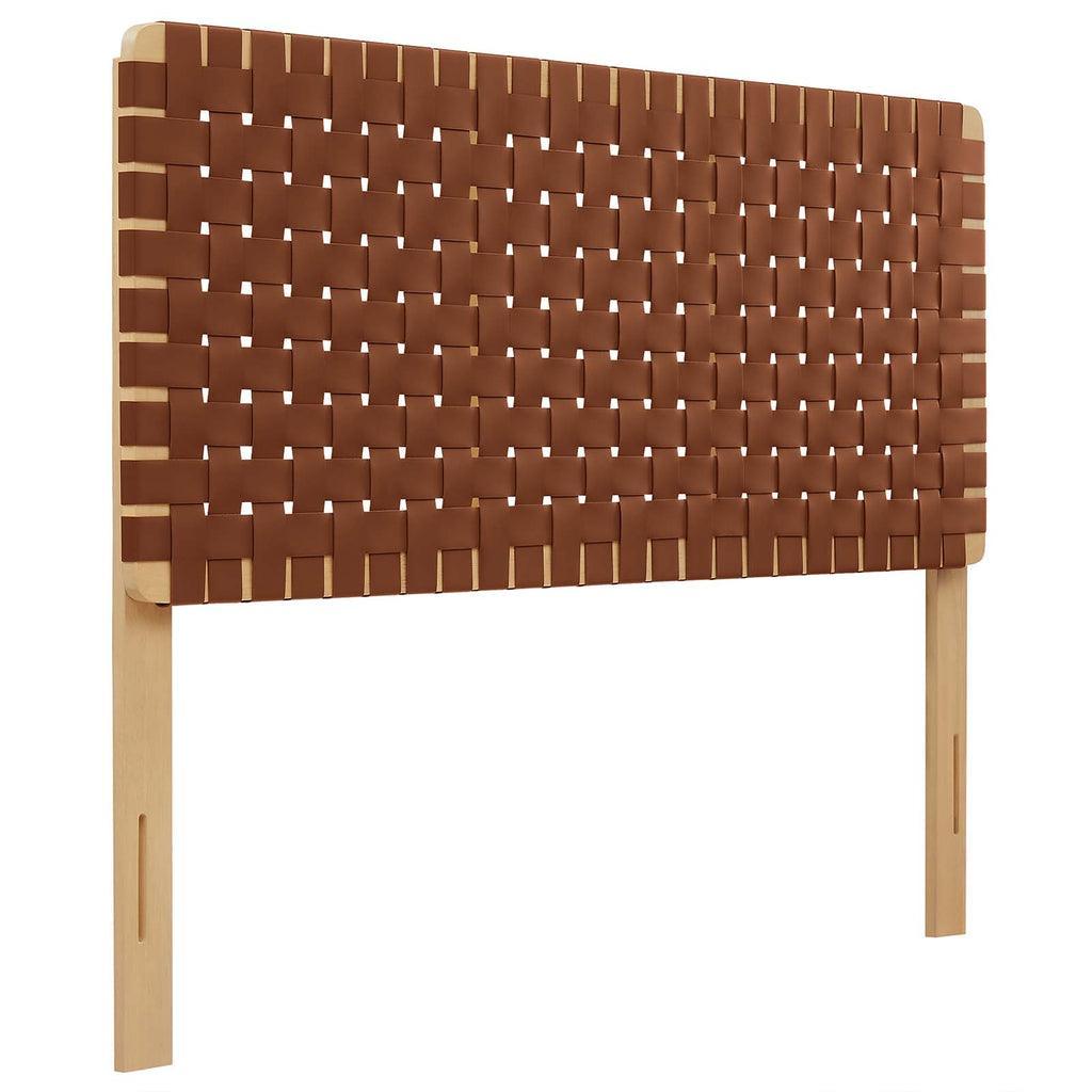 Modway Sparta Vegan Leather Weave Headboard FredCo