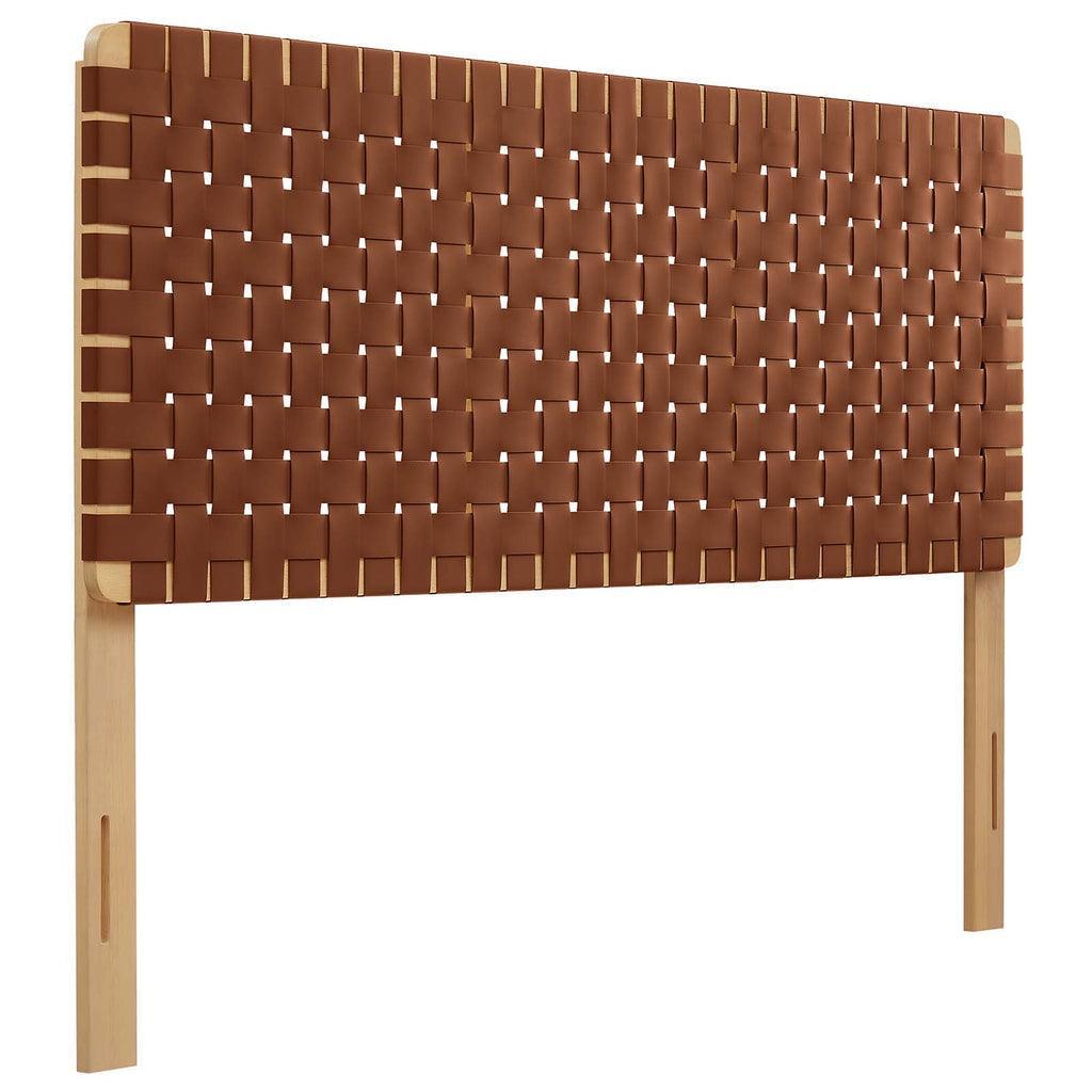 Modway Sparta Vegan Leather Weave Headboard FredCo