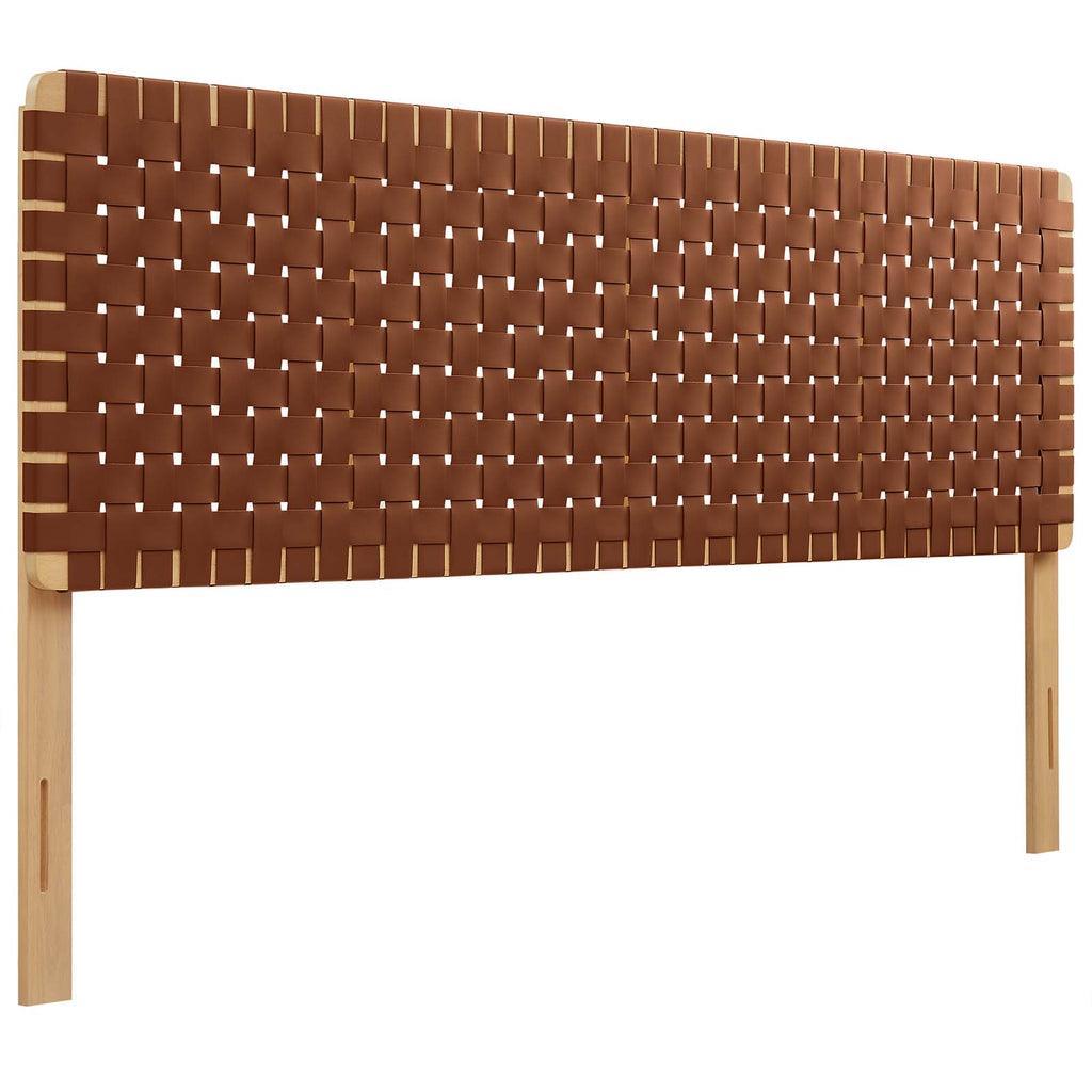 Modway Sparta Vegan Leather Weave Headboard FredCo