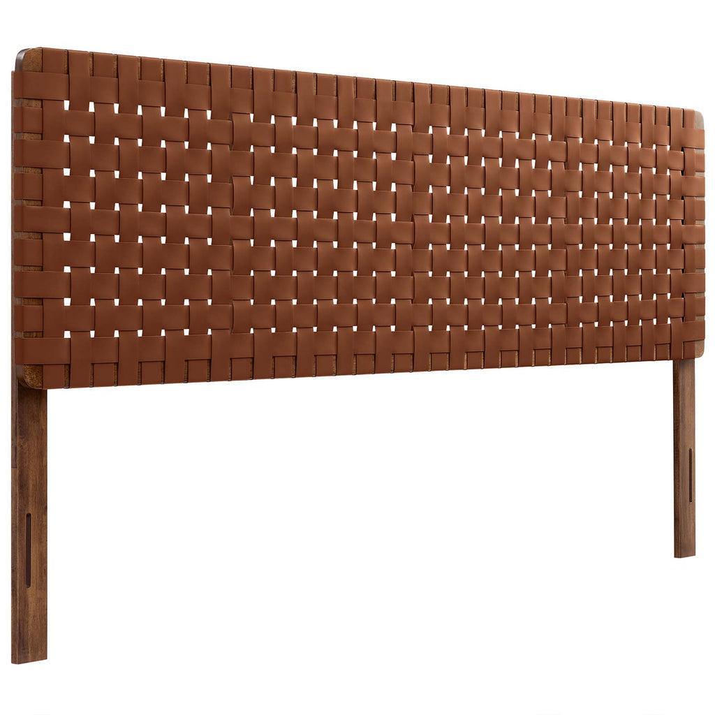 Modway Sparta Vegan Leather Weave Headboard FredCo