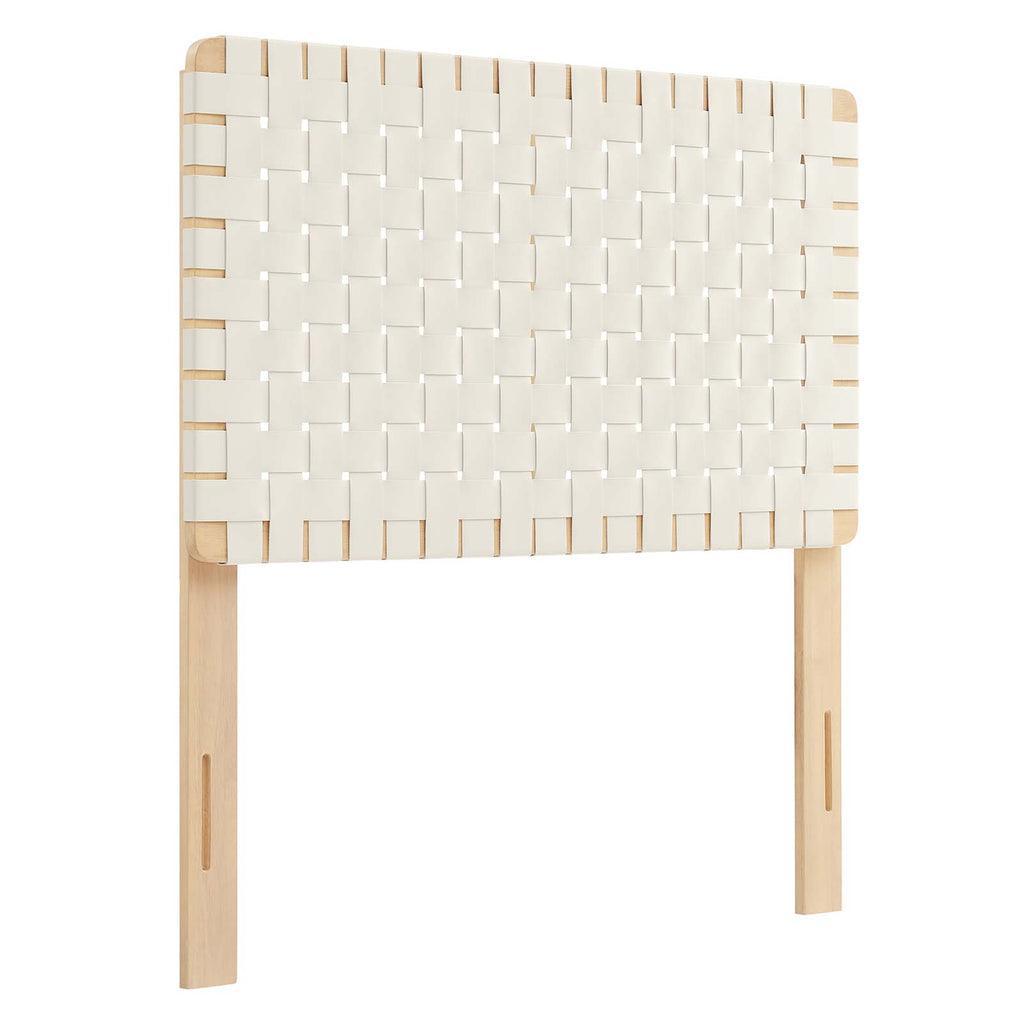 Modway Sparta Vegan Leather Weave Headboard FredCo