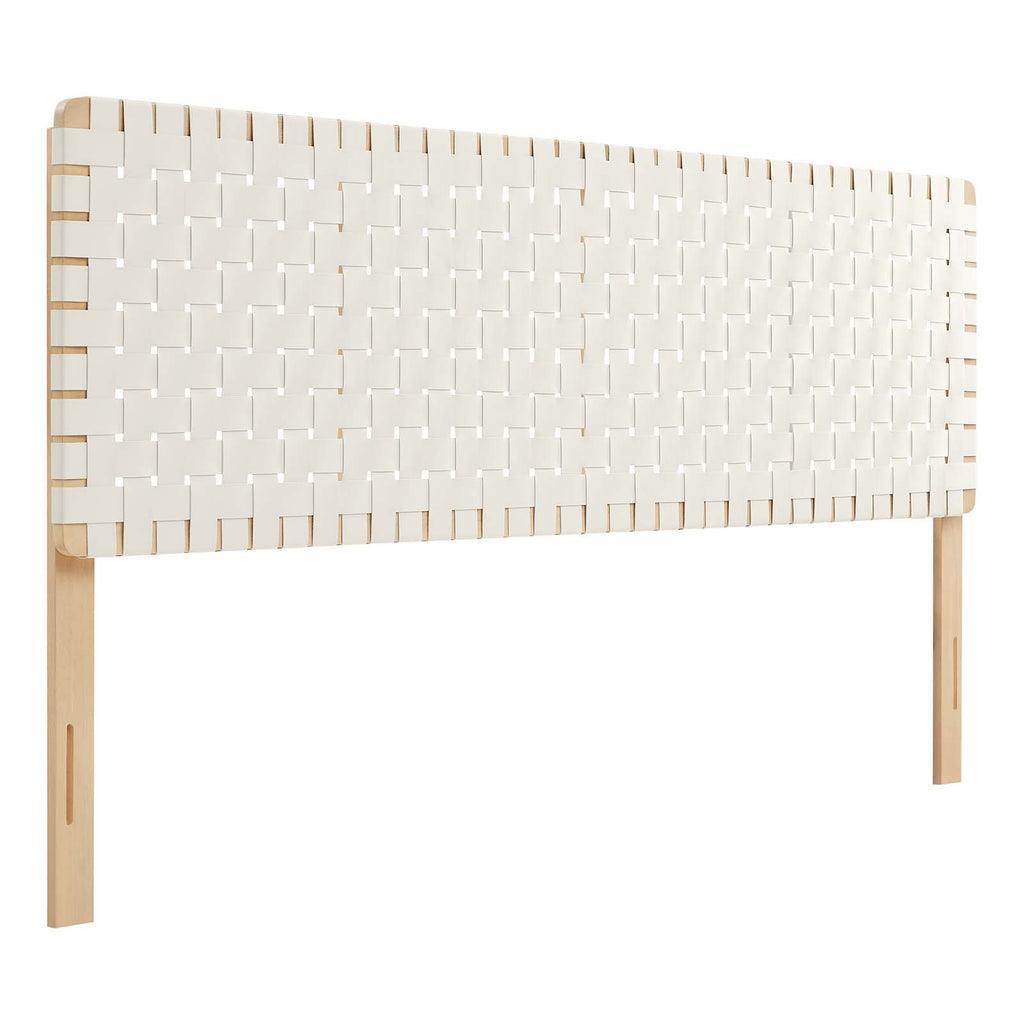Modway Sparta Vegan Leather Weave Headboard FredCo