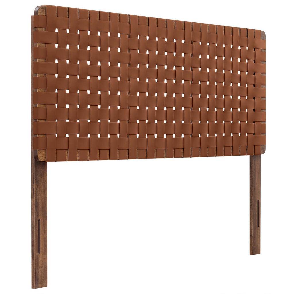 Modway Sparta Vegan Leather Weave Headboard FredCo