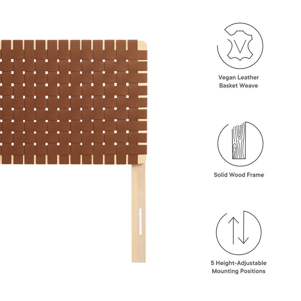 Modway Sparta Vegan Leather Weave Headboard FredCo