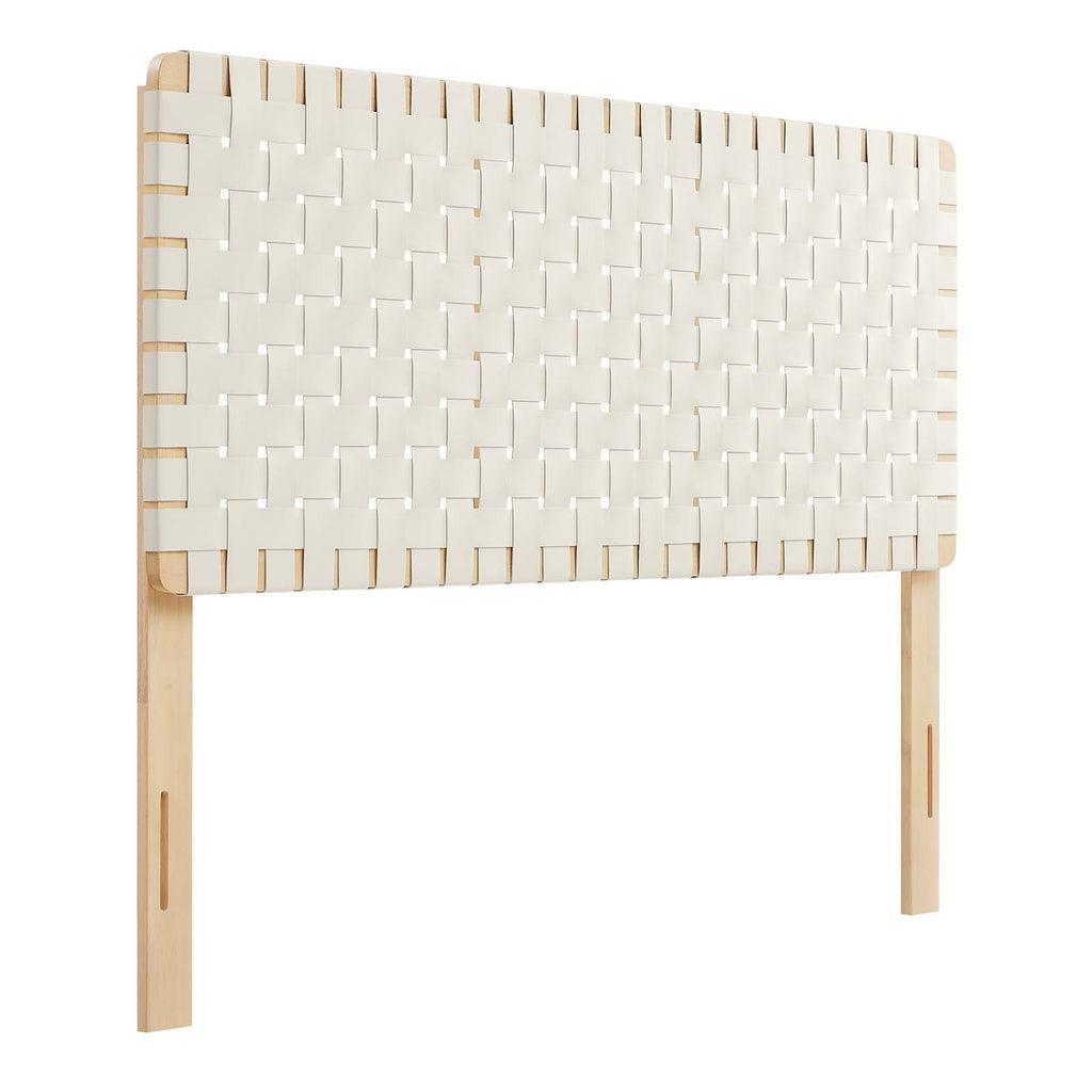 Modway Sparta Vegan Leather Weave Headboard FredCo