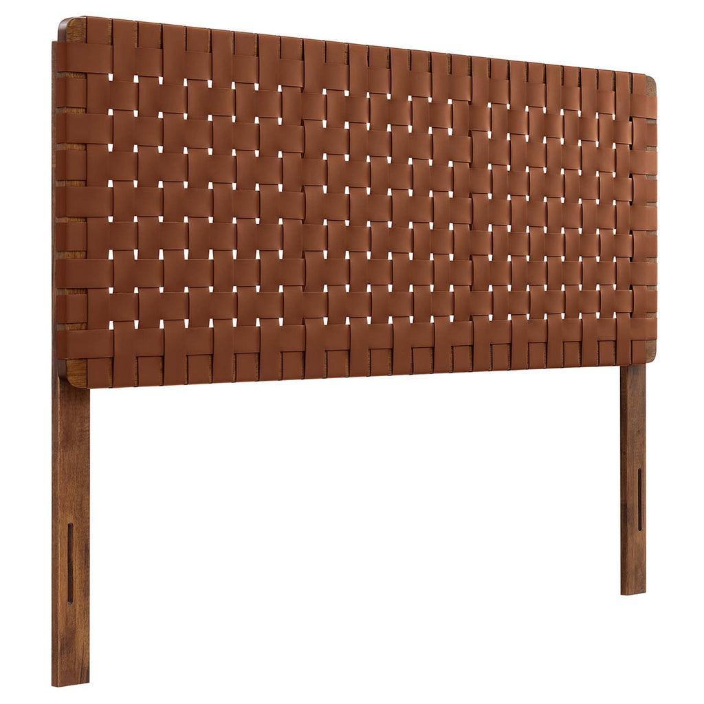 Modway Sparta Vegan Leather Weave Headboard FredCo