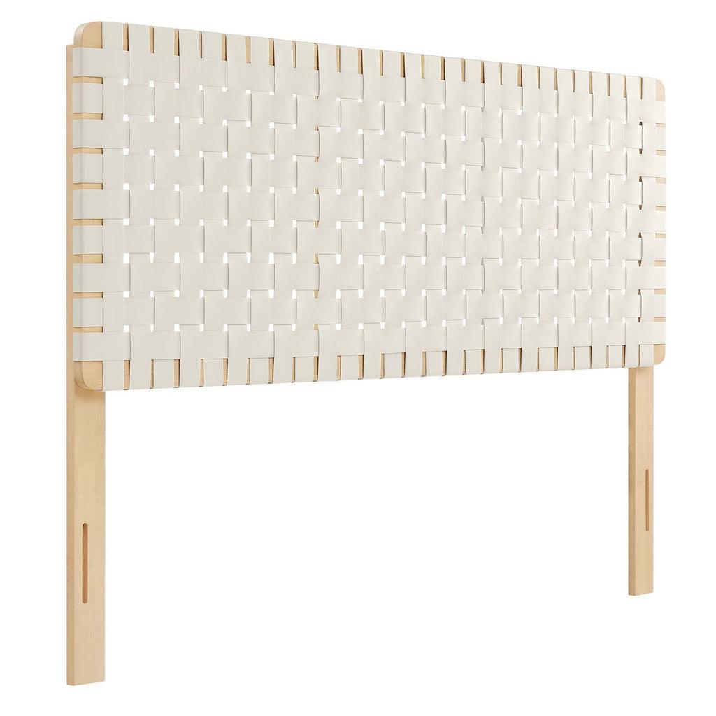 Modway Sparta Vegan Leather Weave Headboard FredCo