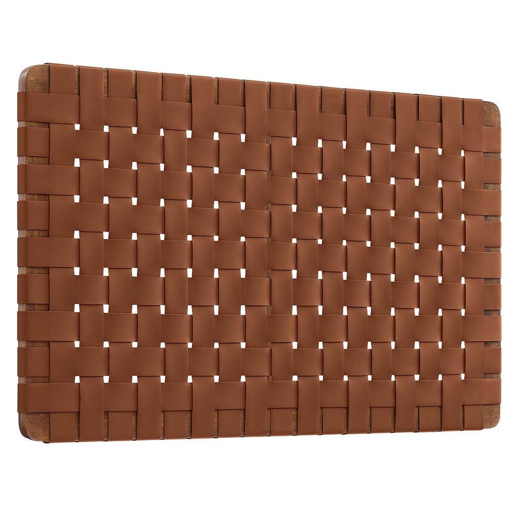 Modway Sparta Wall-Mount Vegan Leather Weave Headboard FredCo